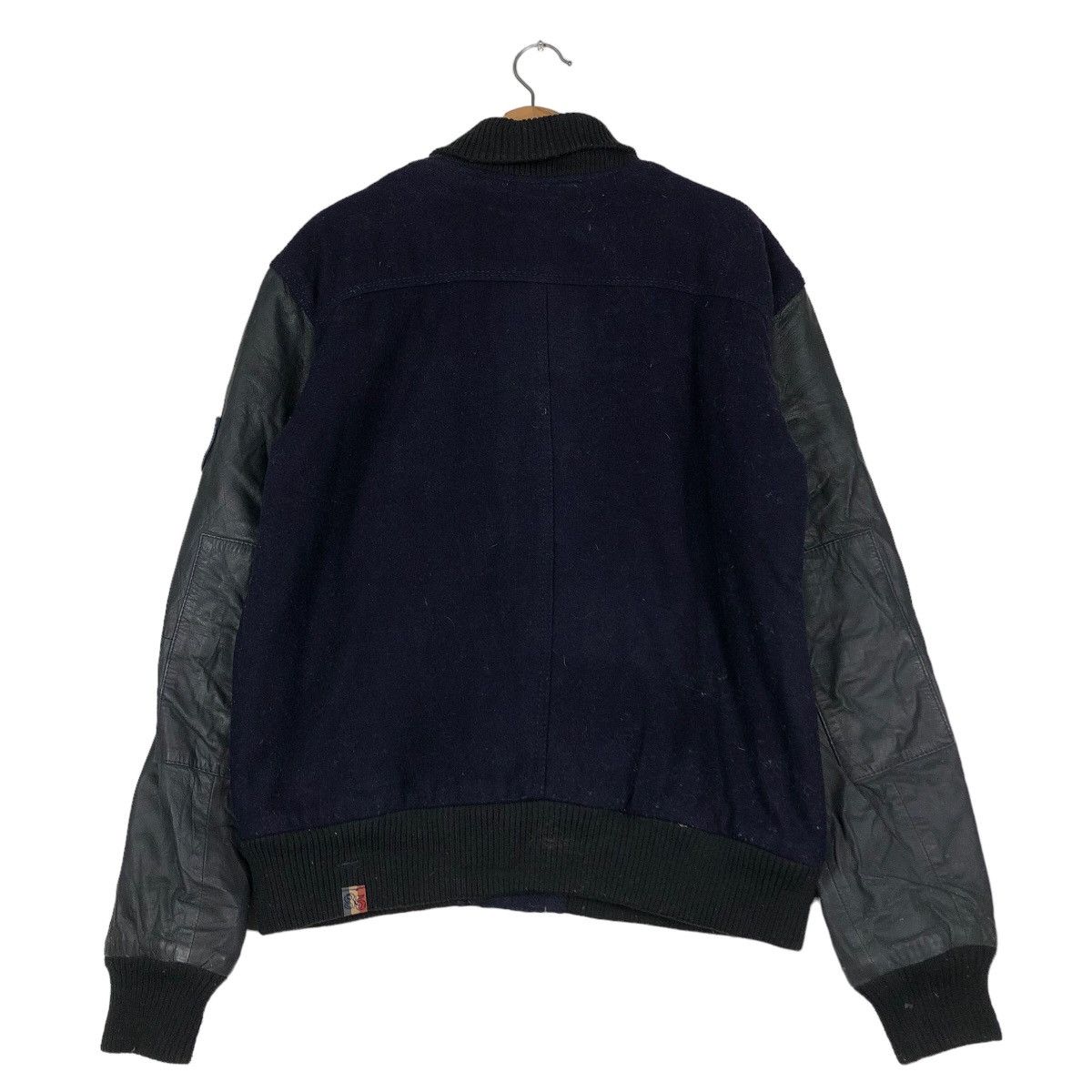 Japanese Brand Vintage Leather Jacket Fly Hilfiger Denim Big Logo SpellOut Size US L / EU 52-54 / 3 - 8 Thumbnail