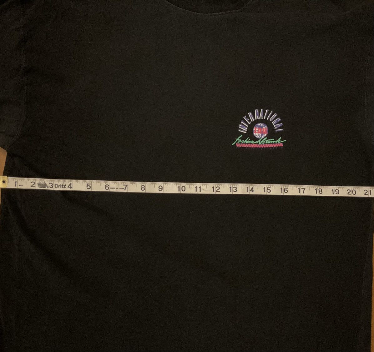 Hanes Vintage Black “International Fashion Network” shirt Size US M / EU 48-50 / 2 - 5 Thumbnail