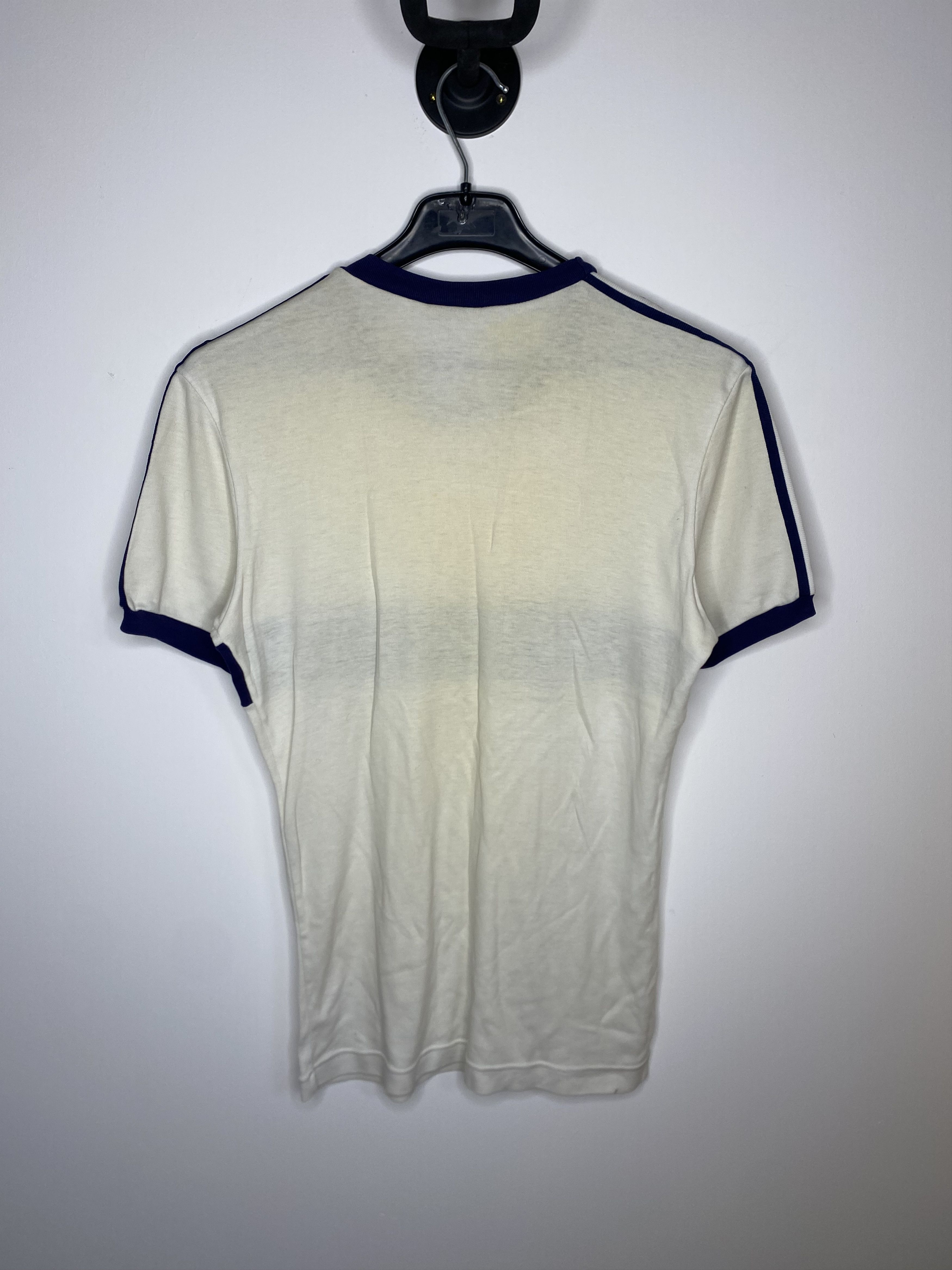 Vintage ADIDAS 70s 80s VINTAGE COTTON FOOTBALL SHIRT SOCCER JERSEY Size US M / EU 48-50 / 2 - 2 Thumbnail