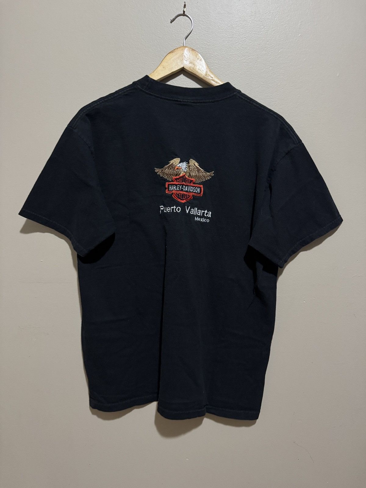 Harley Davidson 2003 Embroidered Harley Davison Puerto Vallarta Tshirt Size US L / EU 52-54 / 3 - 2 Thumbnail