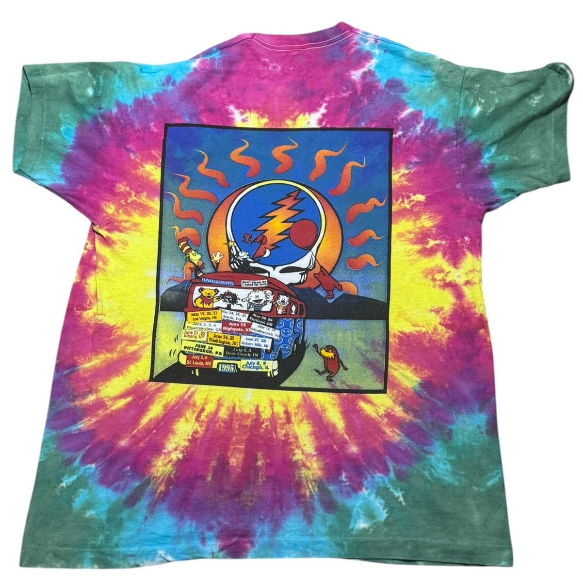 Liquid Blue Vintage 1995 Grateful Dead Summer Tour Tie Dye T-Shirt XL Size US XL / EU 56 / 4 - 2 Thumbnail