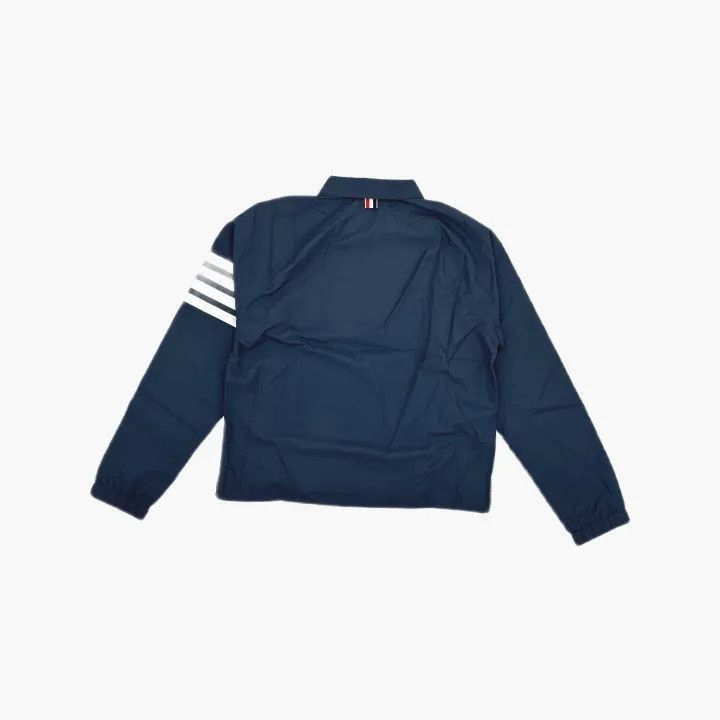 Thom Browne Thom Browne Navy 4-Bar Windbreaker Jacket -2507 Size US M / EU 48-50 / 2 - 2 Thumbnail