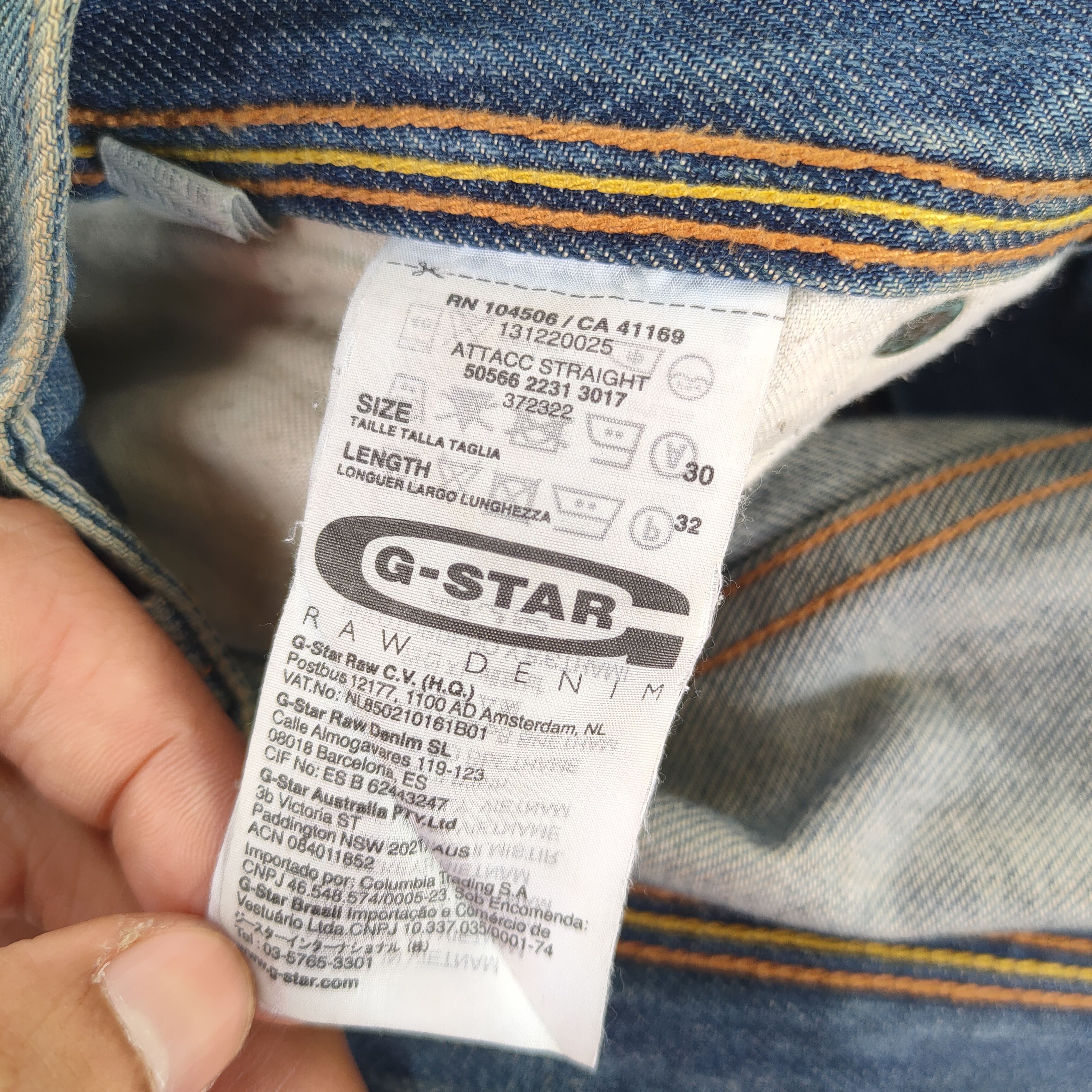 G-Star VINTAGE GSTAR RUSTY DISTRESSED JEAN DENIM PANTS Size US 33 - 12 Thumbnail