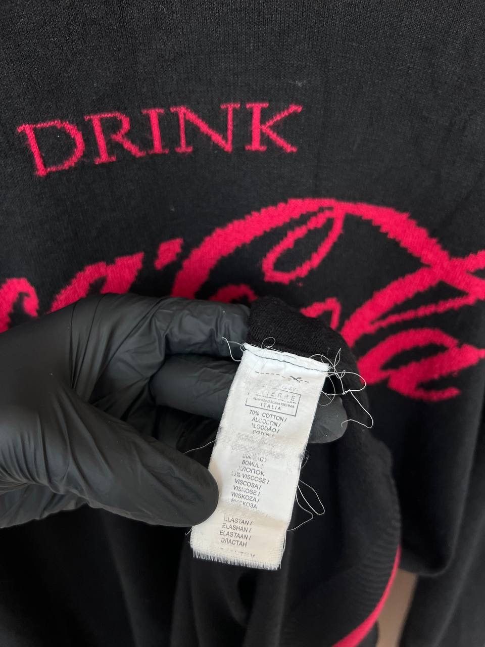 Dolce Gabbana Drink Coca Cola Wool Sweater Mens Size L/XL