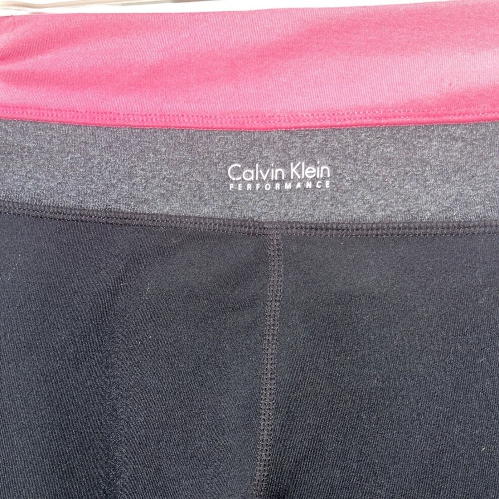 Calvin Klein CALVIN KLEIN Quick Dry Performance Crop Leggings Sz S Size 23" - 4 Thumbnail