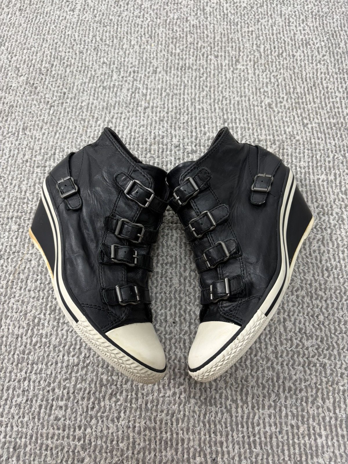ASH Ash Wedge Genial Buckled Leather Size 37 Size US 7 / IT 37 - 3 Thumbnail