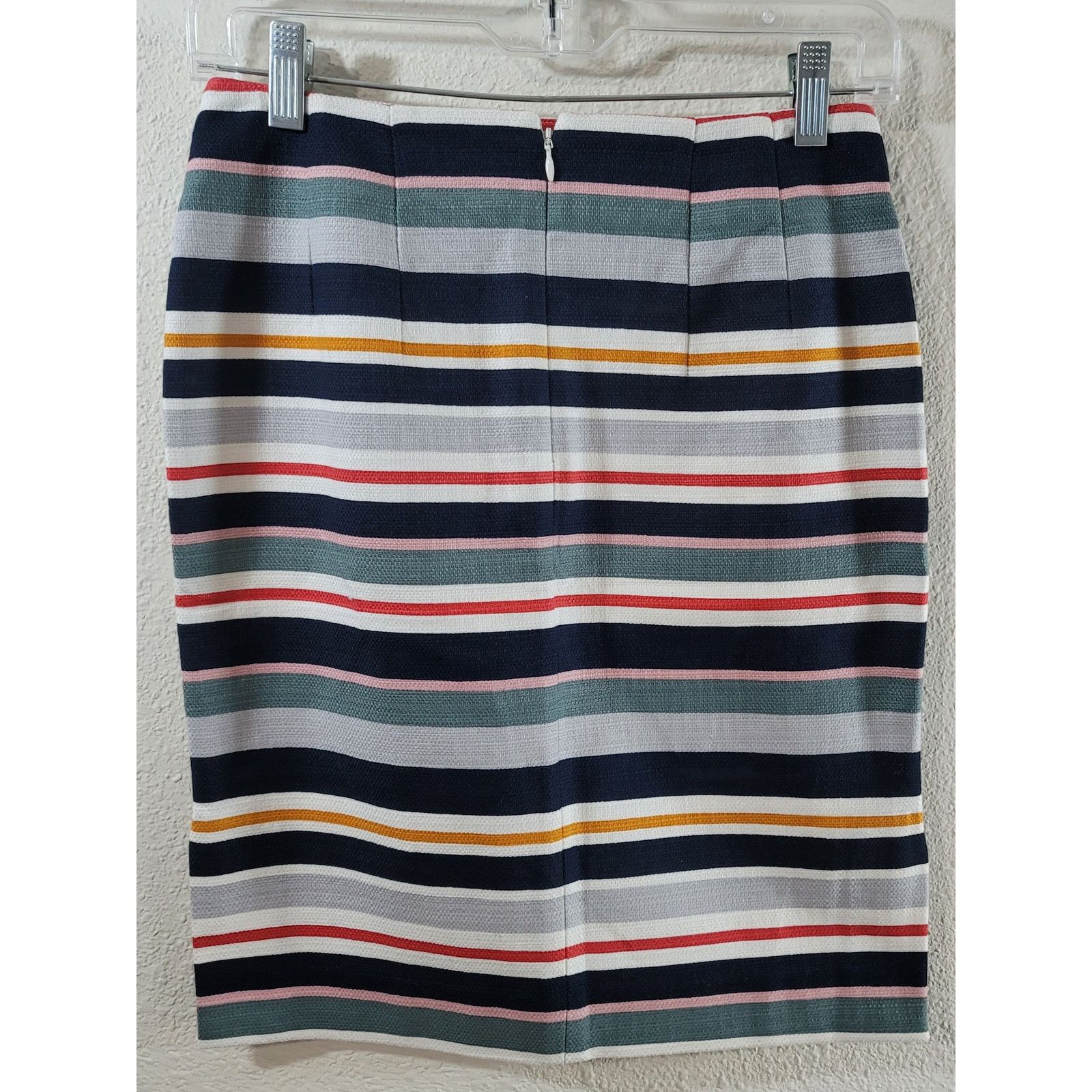 Other Loft Outlet Blue Red Striped Mini Skirt 0P New With Tags Size 25" / US 0 / IT 36 - 2 Thumbnail