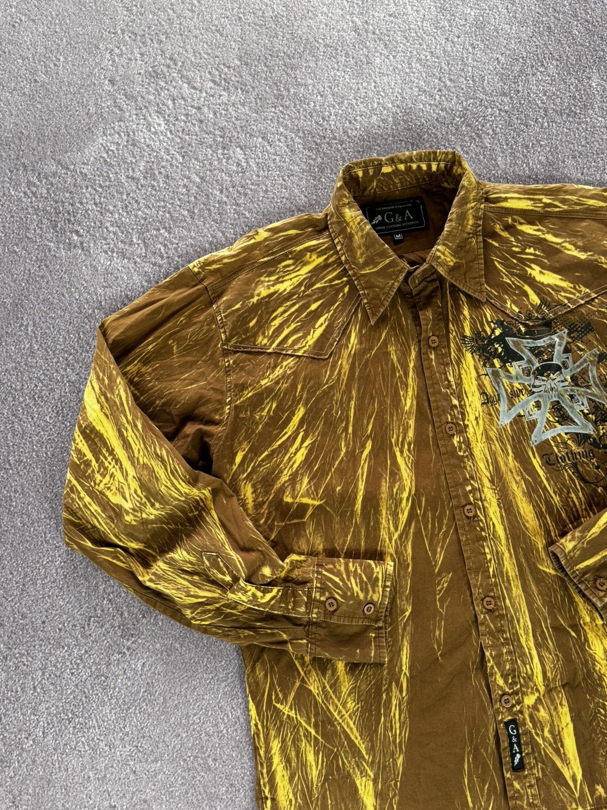 Affliction Crazy Vintage Y2K Affliction Style Shirt Button Up Grunge Size US M / EU 48-50 / 2 - 5 Thumbnail
