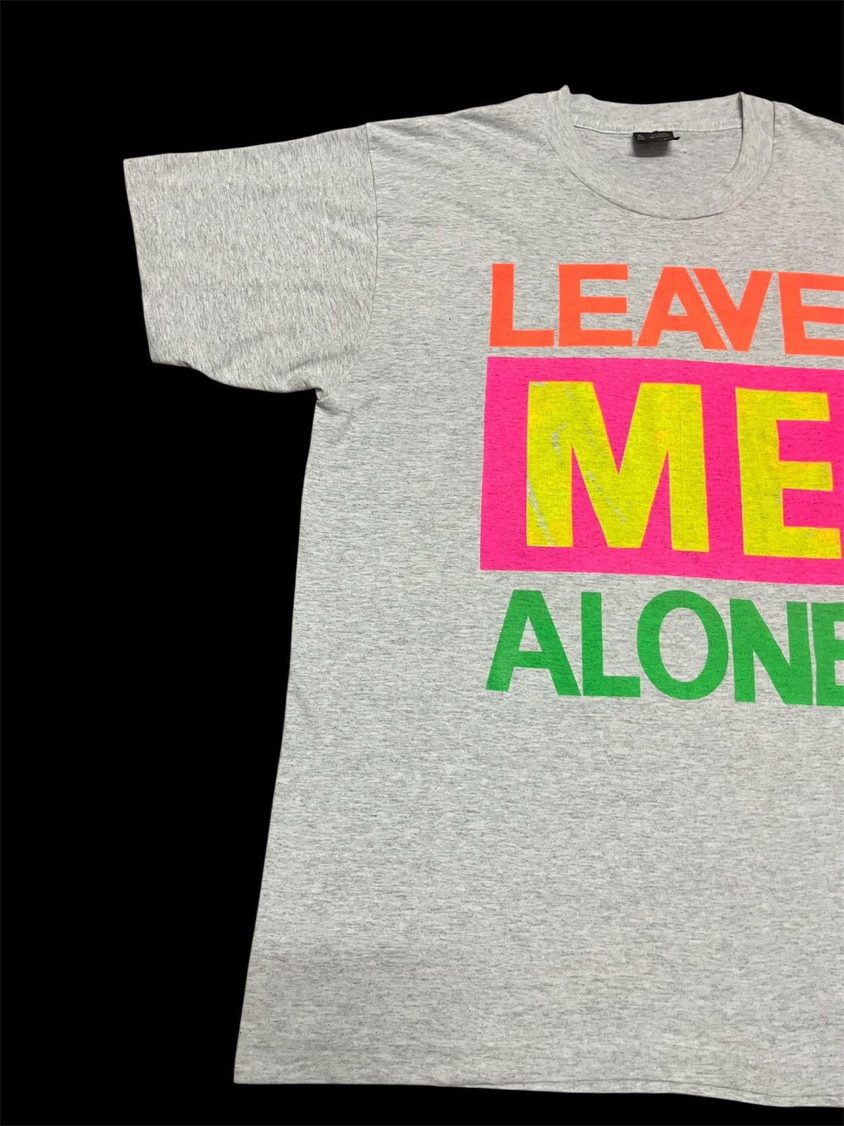 Vintage 💥True Vintage LEAVE ME ALONE Wording Tee Size US XL / EU 56 / 4 - 3 Thumbnail