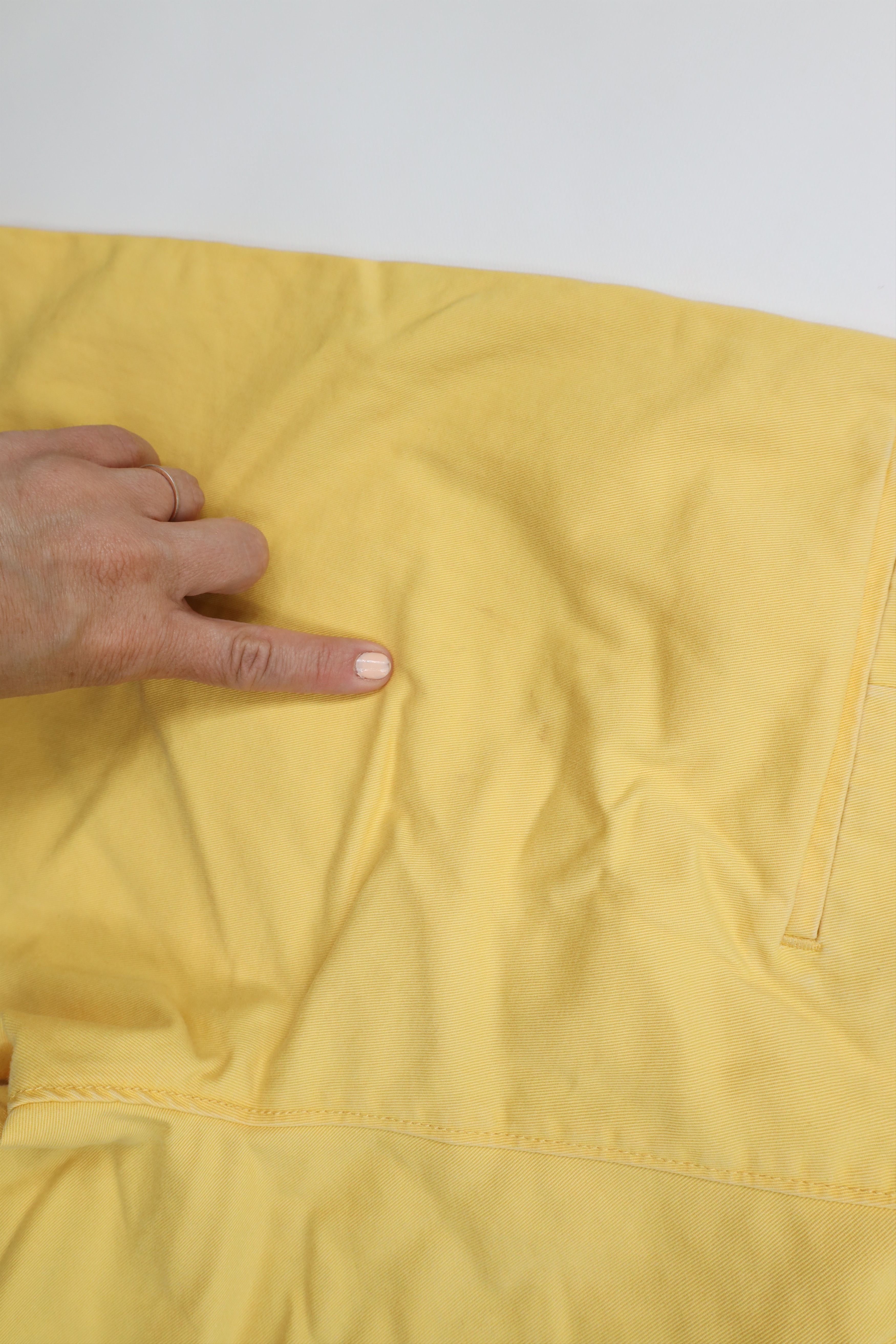 J.Crew Vintage 90s Y2K J Crew Above Knee Chino Shorts Yellow Cotton Size US 32 / EU 48 - 13 Thumbnail