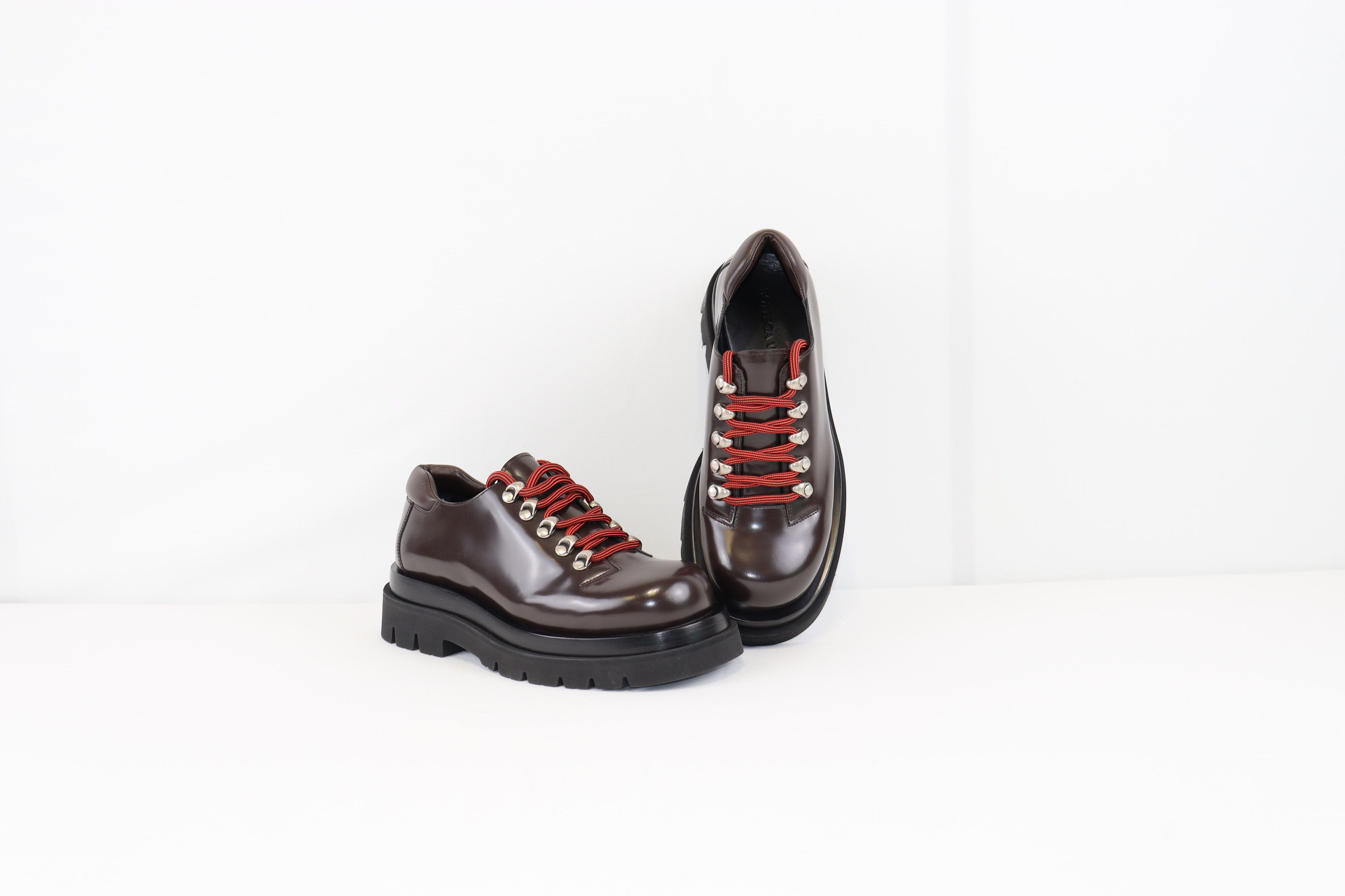 Bottega Veneta o1rshd1 Q:3 / Lug Lace up Leather Boots in Fondant Size US 7 / EU 40 - 11 Thumbnail