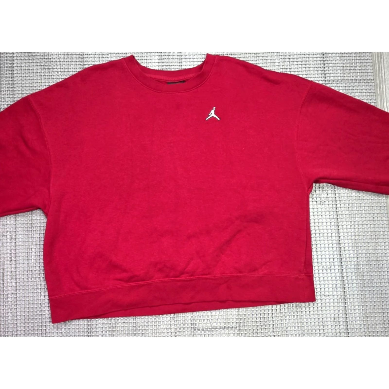 Nike Nike Jordan Jumpman Sweatshirt Women's Red Loose Fit Pullover Crew Neck Size M Size M / US 6-8 / IT 42-44 - 7 Thumbnail