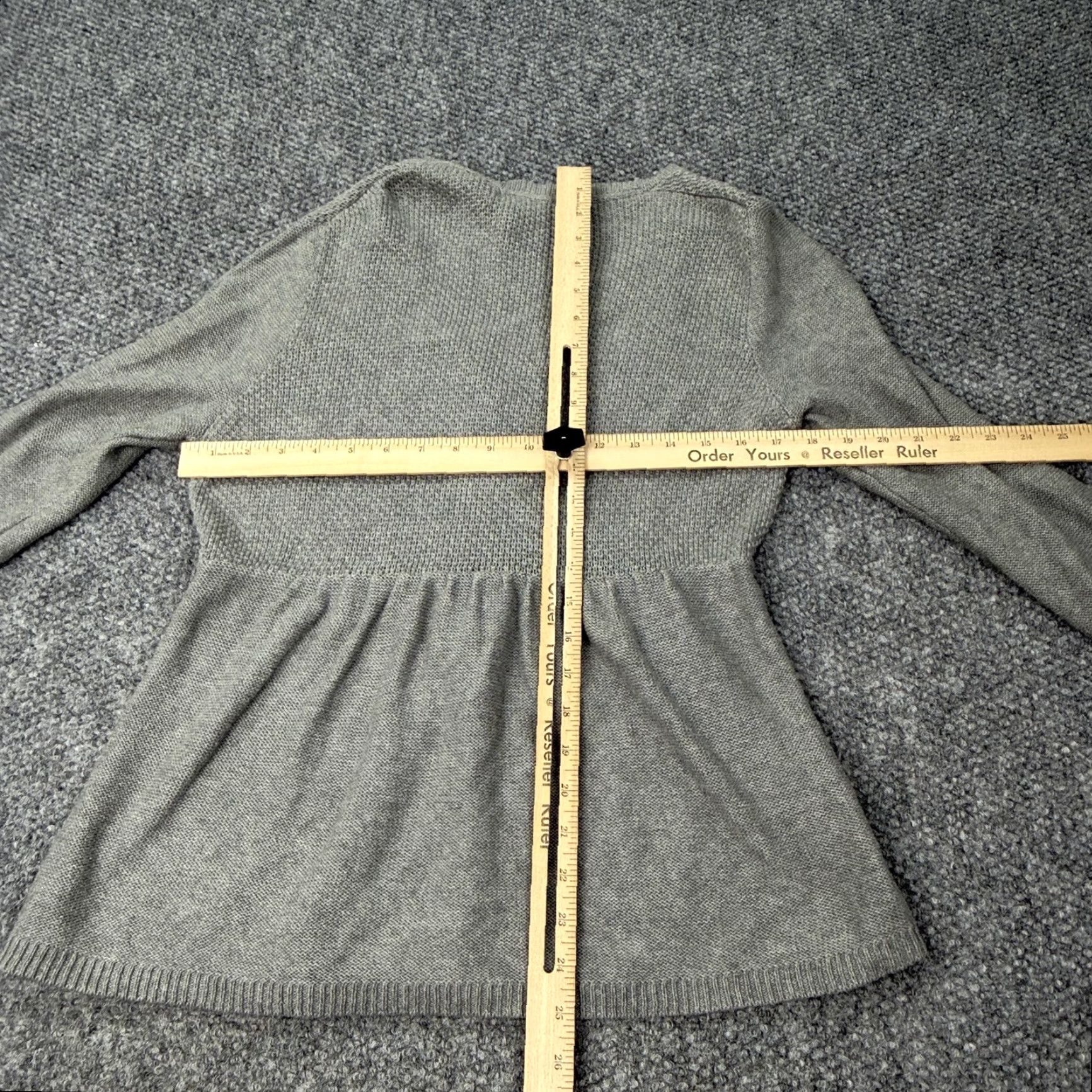 Eddie Bauer Eddie Bauer Cardigan Womens Large Gray Silk Blend Button Front Peplum Size L / US 10 / IT 46 - 7 Thumbnail