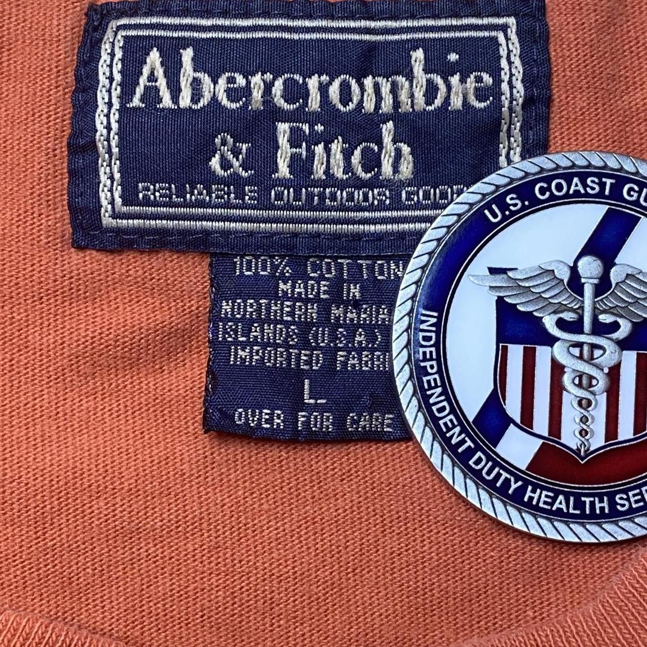 Abercrombie & Fitch Vintage Abercrombie & Fitch Orange Surf Tee Size Large Size US L / EU 52-54 / 3 - 3 Thumbnail