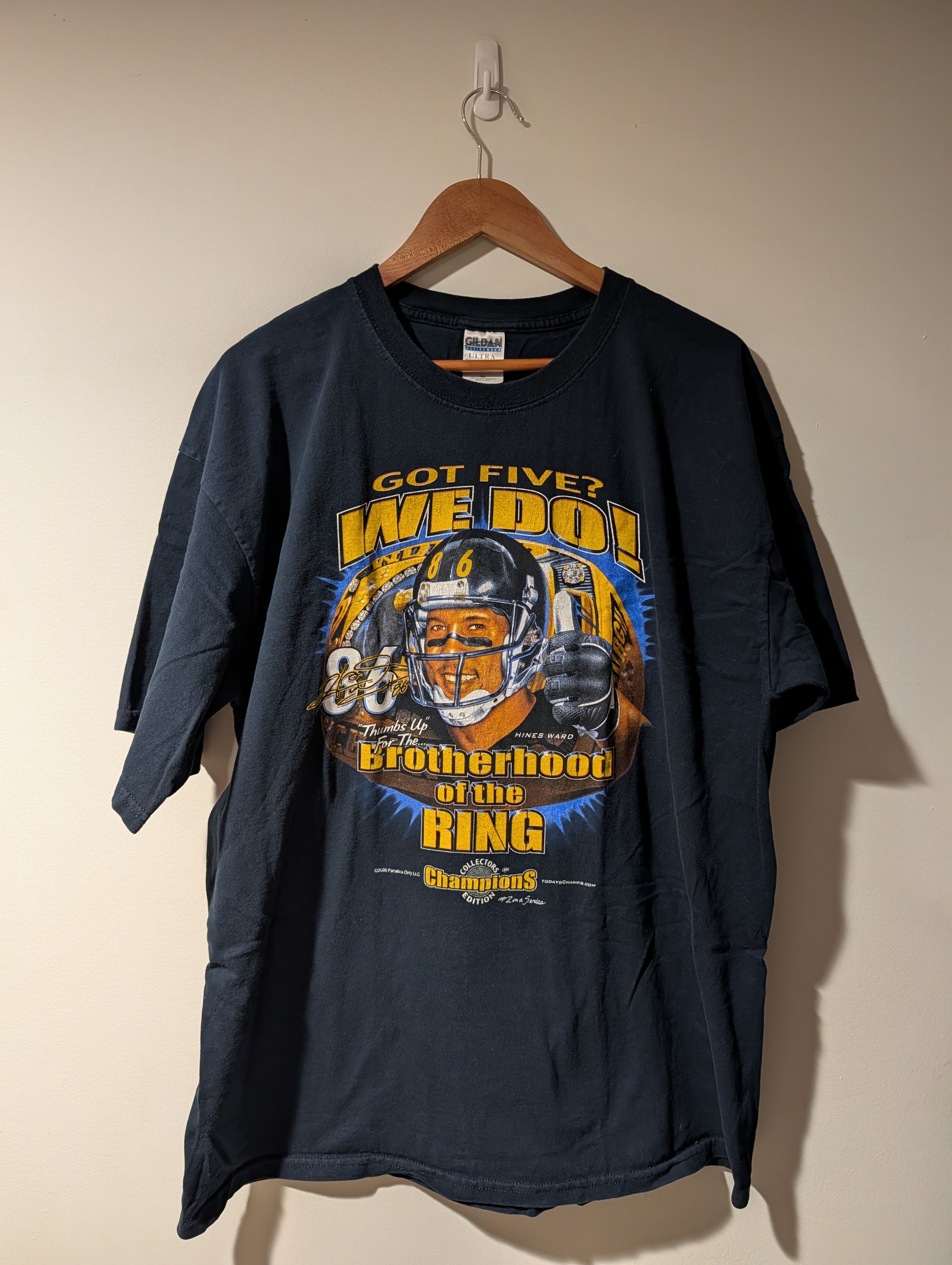 NFL Vintage 2006 Pittsburgh Steelers Hines Ward NFL T-Shirt Size US XL / EU 56 / 4 - 1 Thumbnail