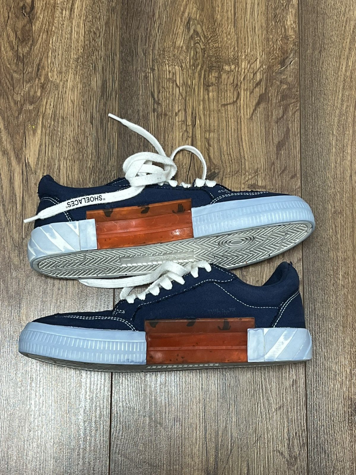 Off-White Off-White Blue Vulc Low Sneaker Size 40 Size US 7 / EU 40 - 2 Thumbnail