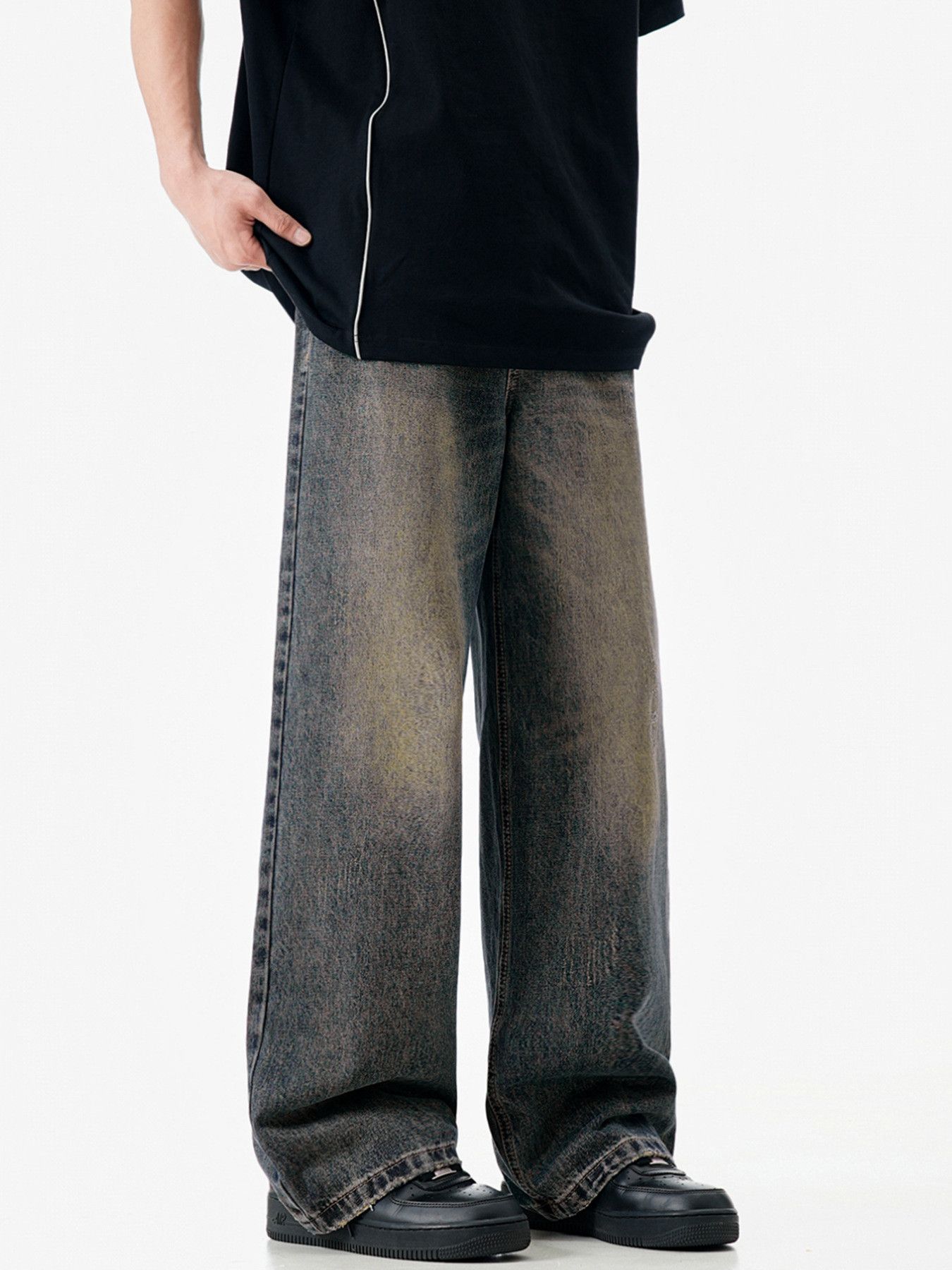 Vintage Men's American-Style Retro Blue Flared Jeans (Clean Fit) Size US 32 / EU 48 - 3 Thumbnail