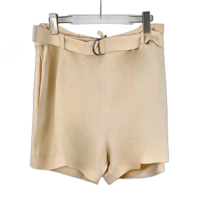 Brunello Cucinelli Brunello Cucinelli Beige Silk Shorts Size 38 Size 38" / US 16 / IT 52 - 1 Thumbnail