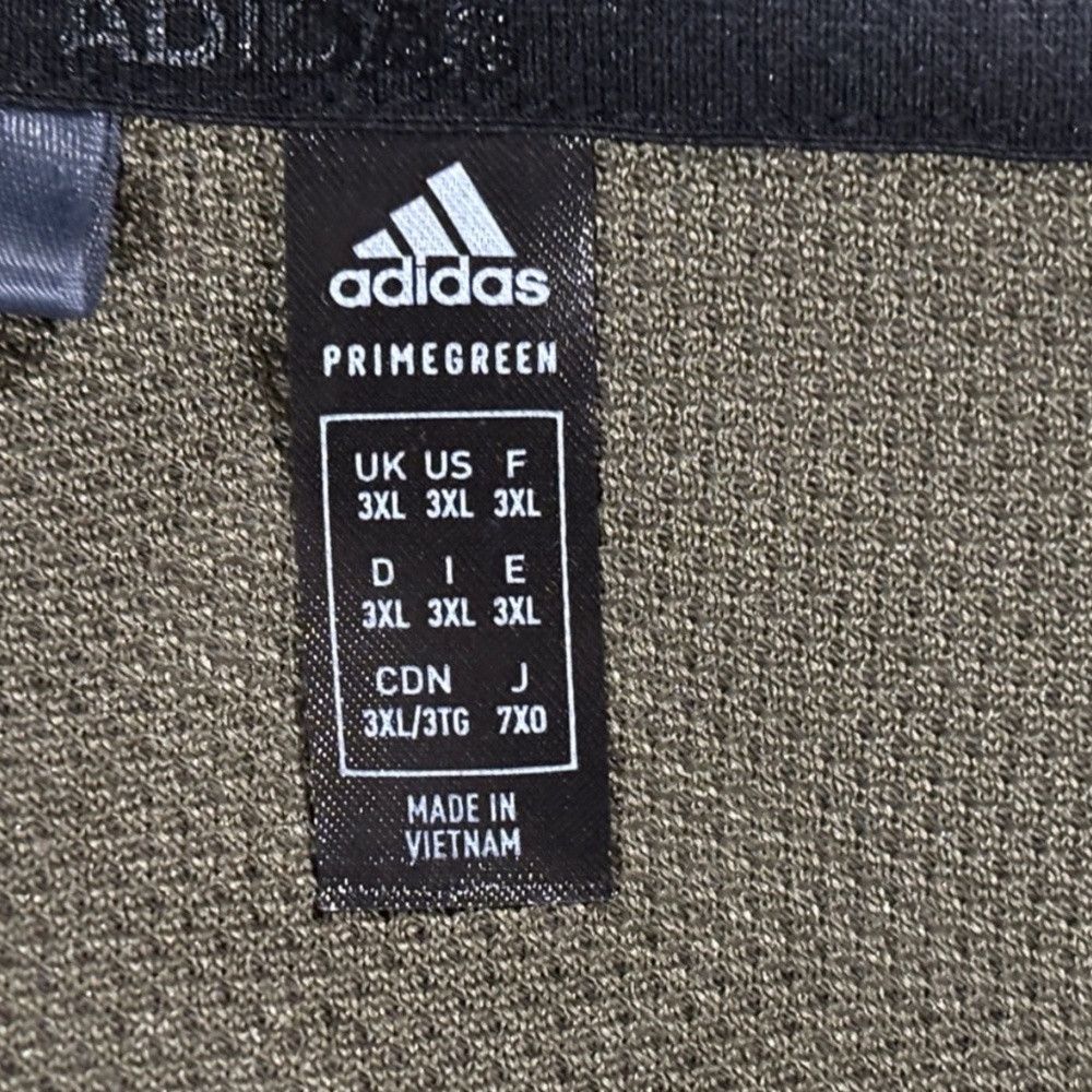 Adidas Adidas Olive Quarter-Zip Pullover Size US XXL / EU 58 / 5 - 3 Thumbnail