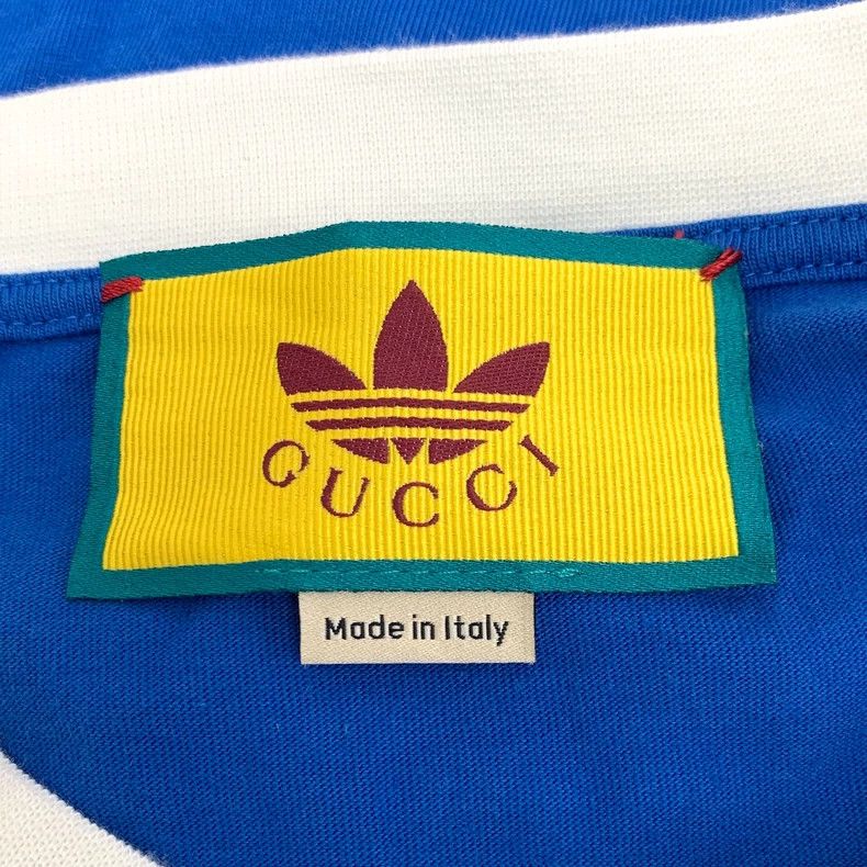 Gucci Gucci Co-branded blue side striped logo printed cotton rou Size L / US 10 / IT 46 - 5 Thumbnail