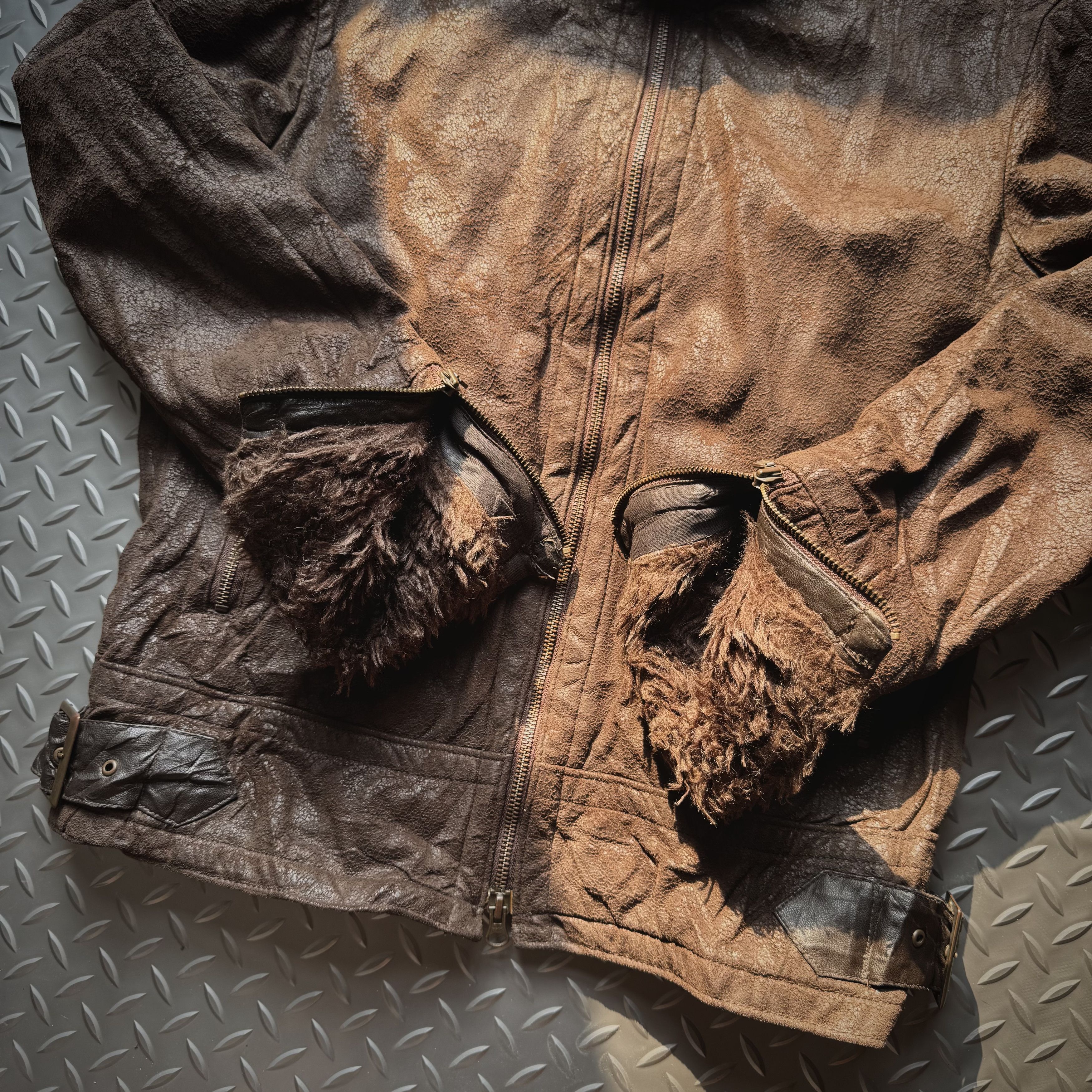 Tornado Mart Tornado Mart Distressed Leather Jacket Archive Y2K Grunge Size US M / EU 48-50 / 2 - 3 Thumbnail