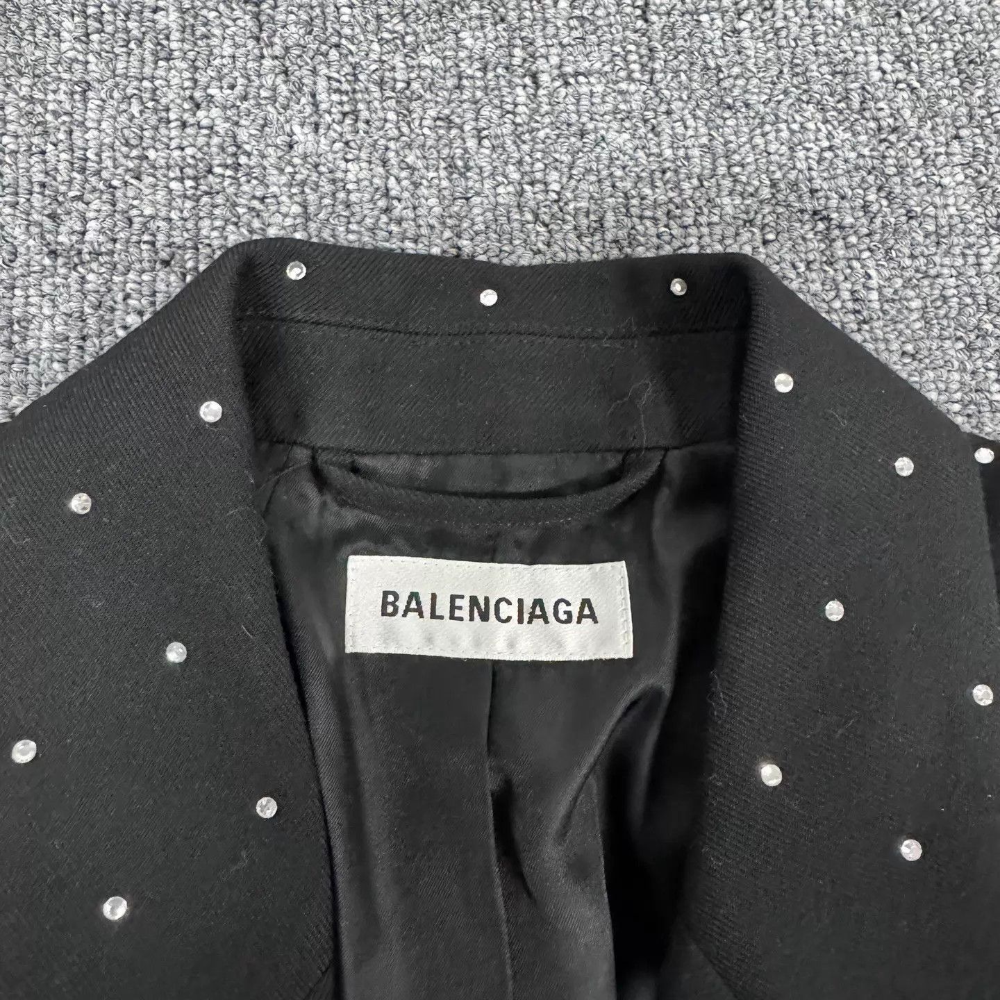 Balenciaga Balenciaga Crystal-Embellished Hourglass Blazer 36 99 New Size XS / US 0-2 / IT 36-38 - 5 Thumbnail