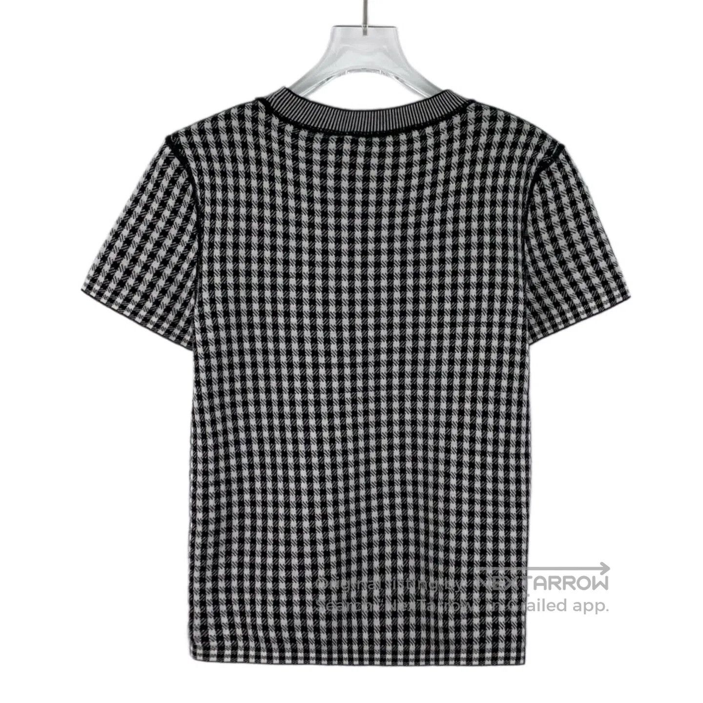 Dior Dior Color-blocked beehive embroidered check cashmere shor Size XS / US 0-2 / IT 36-38 - 2 Thumbnail