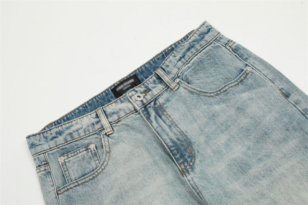 Japanese Brand × Jean Washed men's loose casual punk distressed straight jeans Size US 32 / EU 48 - 5 Thumbnail