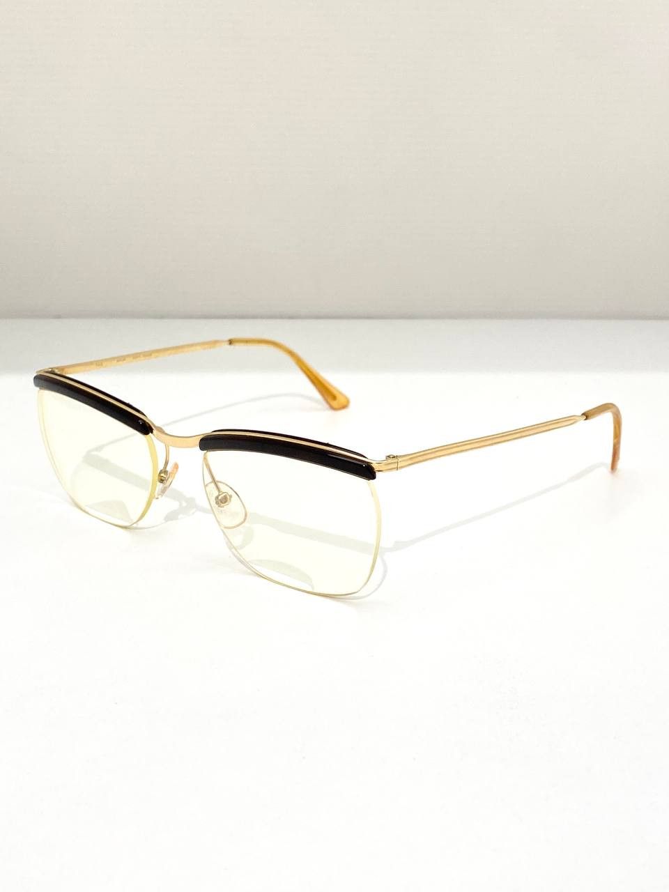 Other Amor France Gold Plated Brow Eyeglasses Vintage Size ONE SIZE - 3 Thumbnail