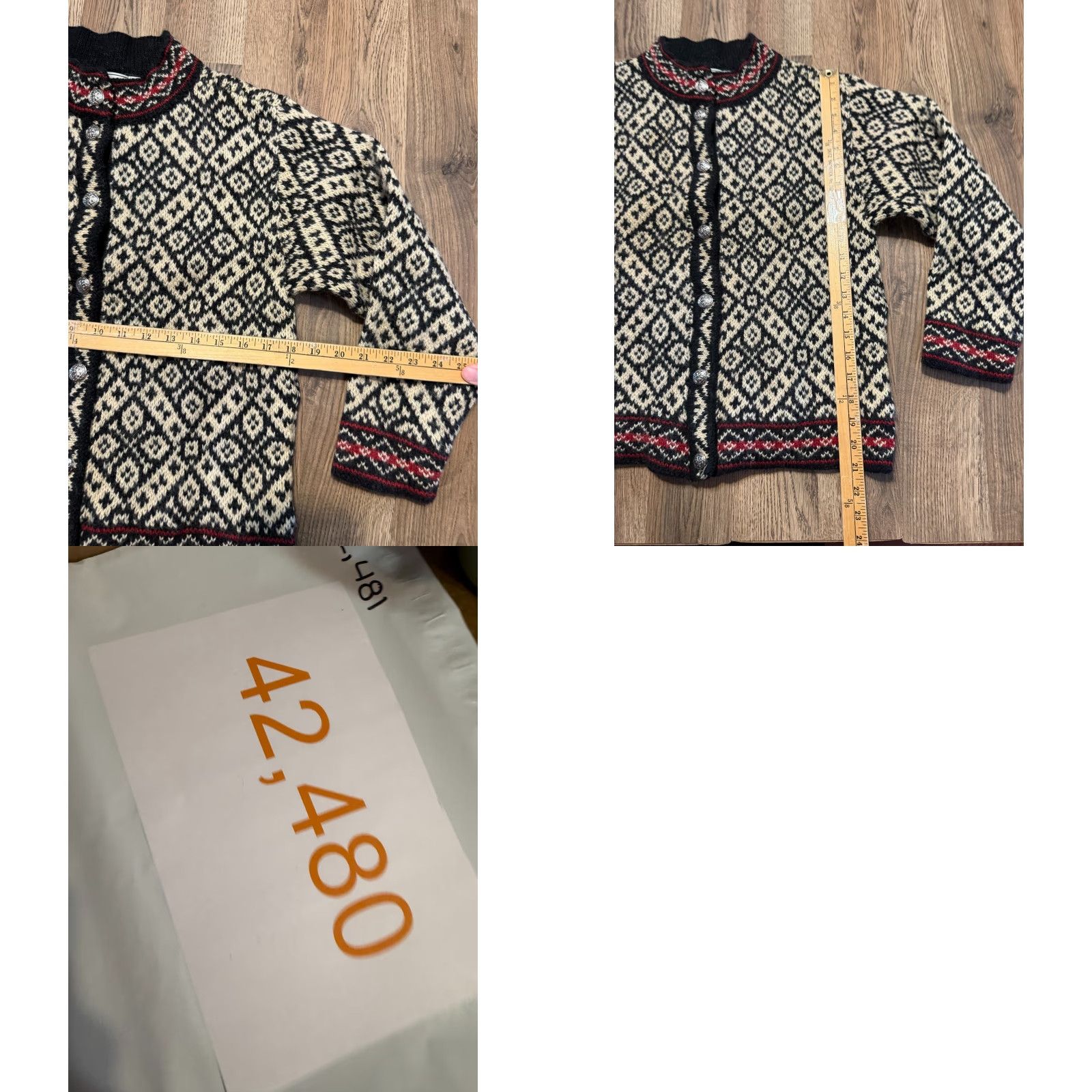 Vintage VINTAGE L.L.Bean Sweater Shirt Women Large Black Brown Long Sleeve Button Up Fair Isle Size L / US 10 / IT 46 - 8 Thumbnail