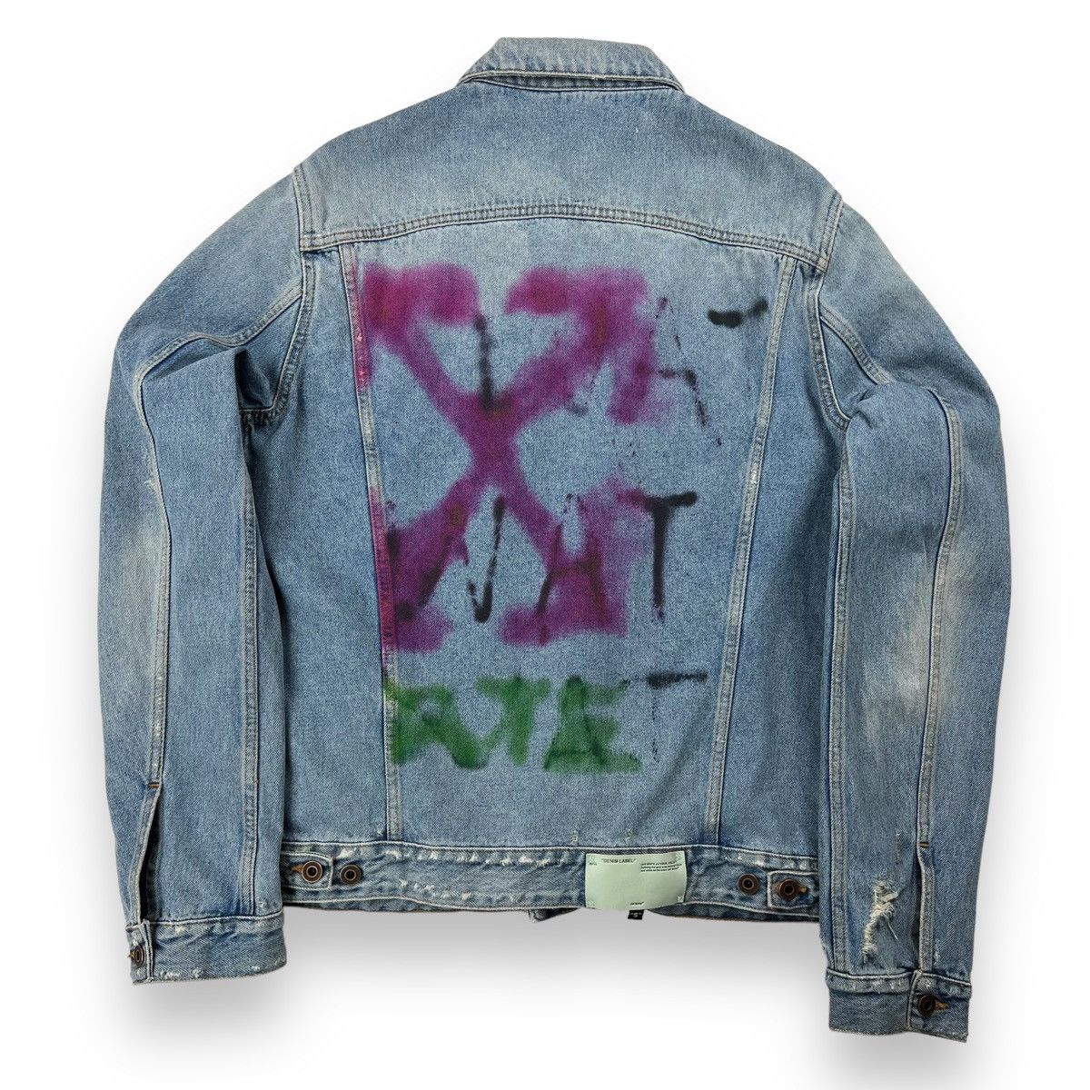 Off-White Off-White Spray Denim Jacket Size US L / EU 52-54 / 3 - 3 Thumbnail