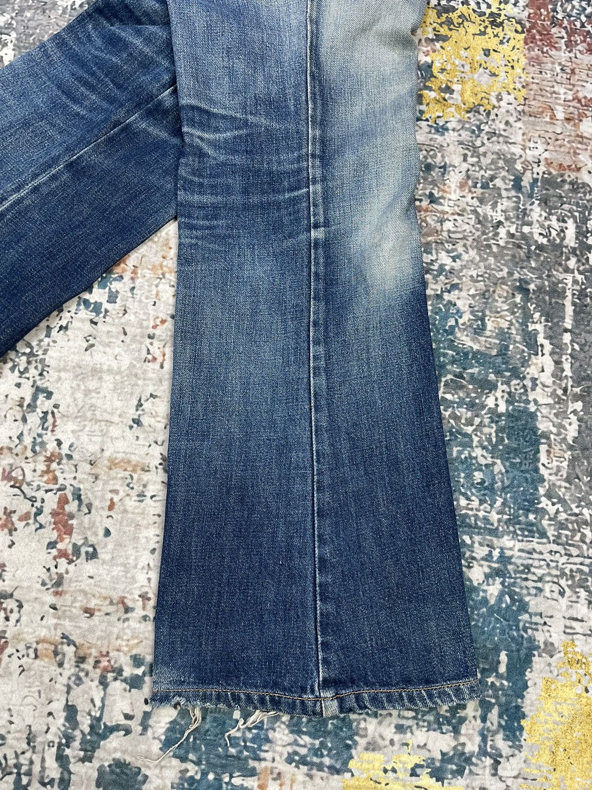 Wrangler Vtg 90s Wrangler Patch Pocket Boot Cut Flared Jeans Size 30" / US 8 / IT 44 - 15 Thumbnail