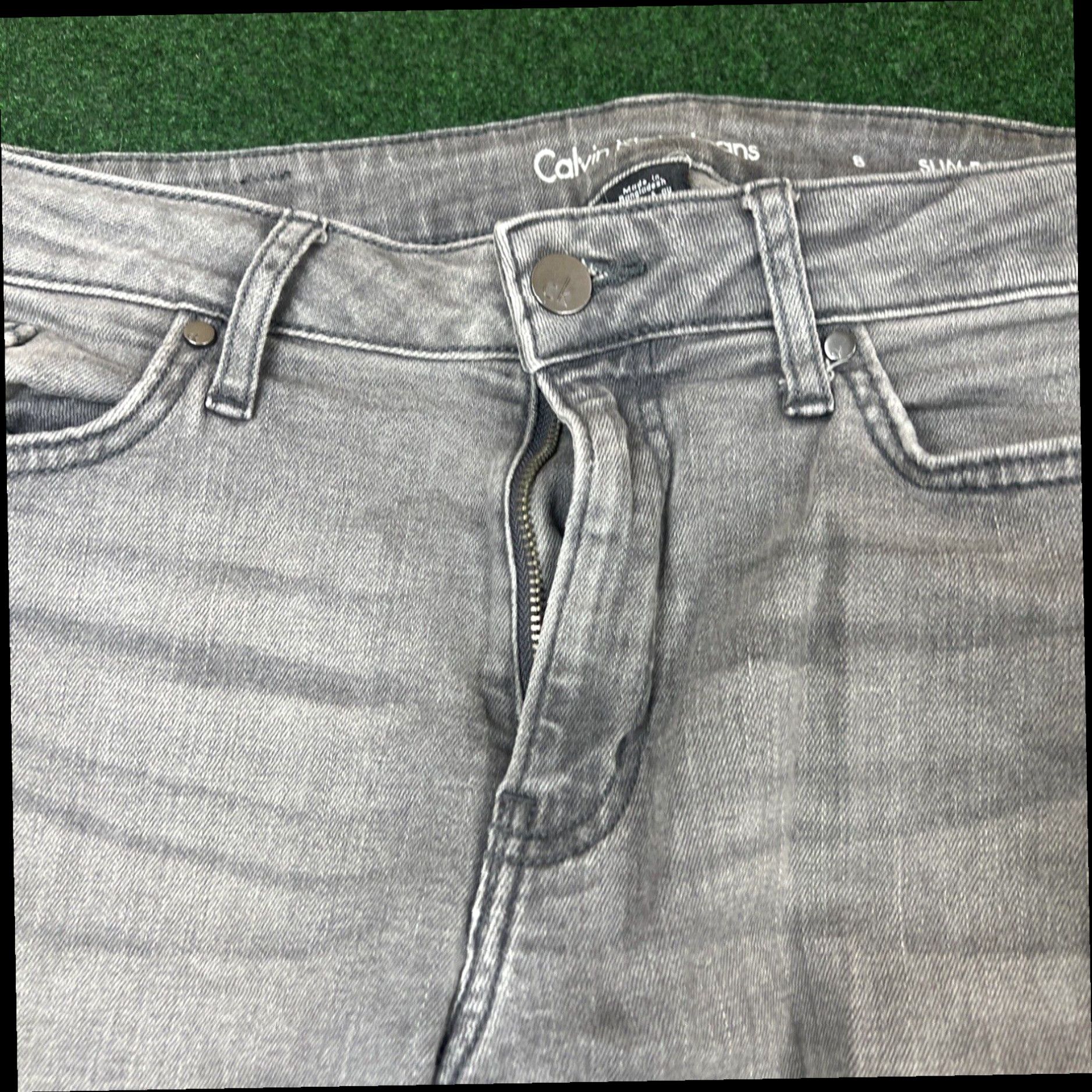 Calvin Klein Calvin Klein Jeans Women 8 Slim Boyfriend Gray Zip Fly 32x27 Stretch Mid Rise Size 24" / US 00 / IT 34 - 4 Thumbnail