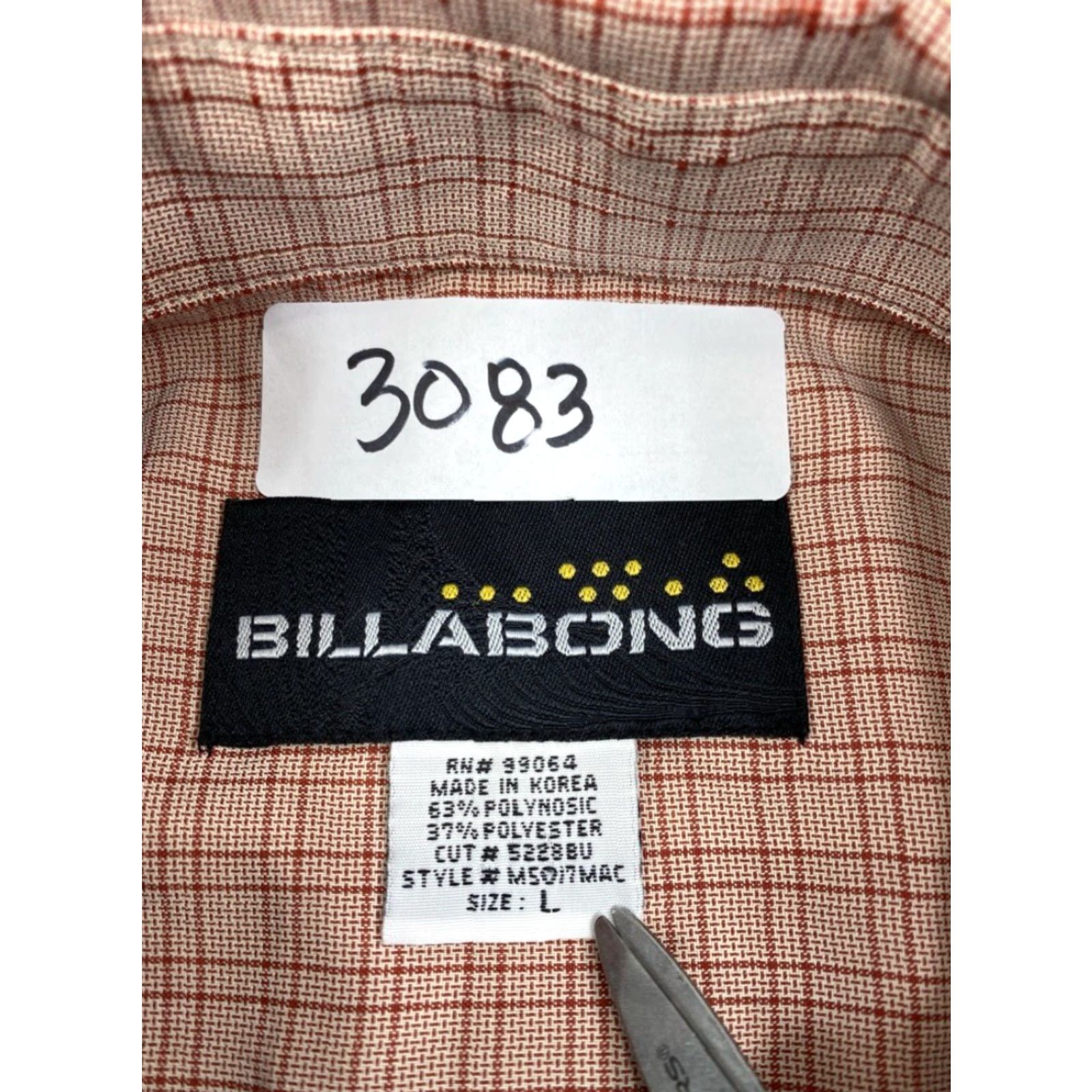 Billabong Billabong Red Plaid Button Down Short Sleeve T Shirt L Mens Regular Size Red Plaid Pattern 3083 Size US L / EU 52-54 / 3 - 3 Thumbnail