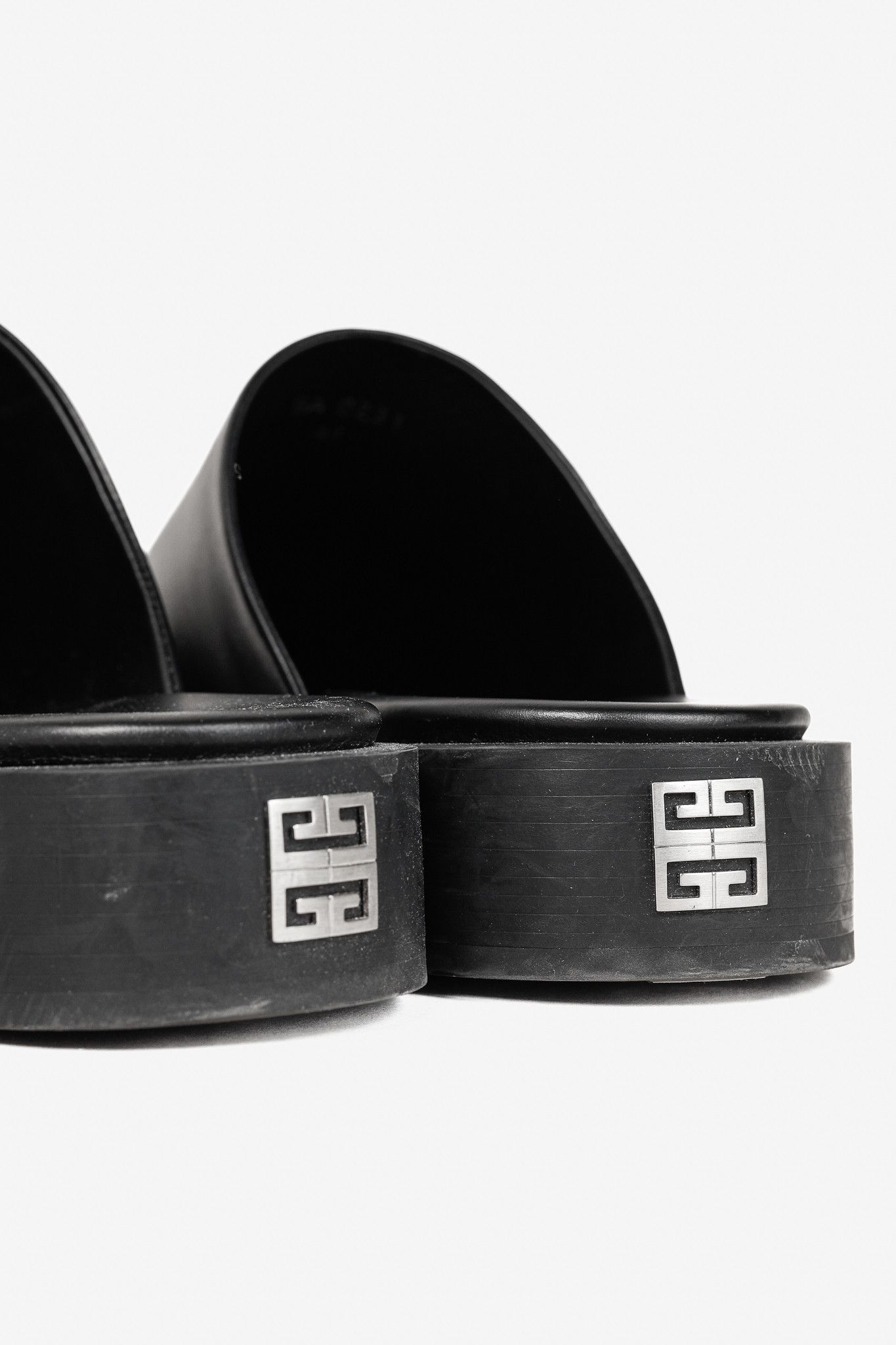 Givenchy Givenchy Black Calf Leather Squared Show Backless Loafers Size US 11 / EU 44 - 8 Thumbnail