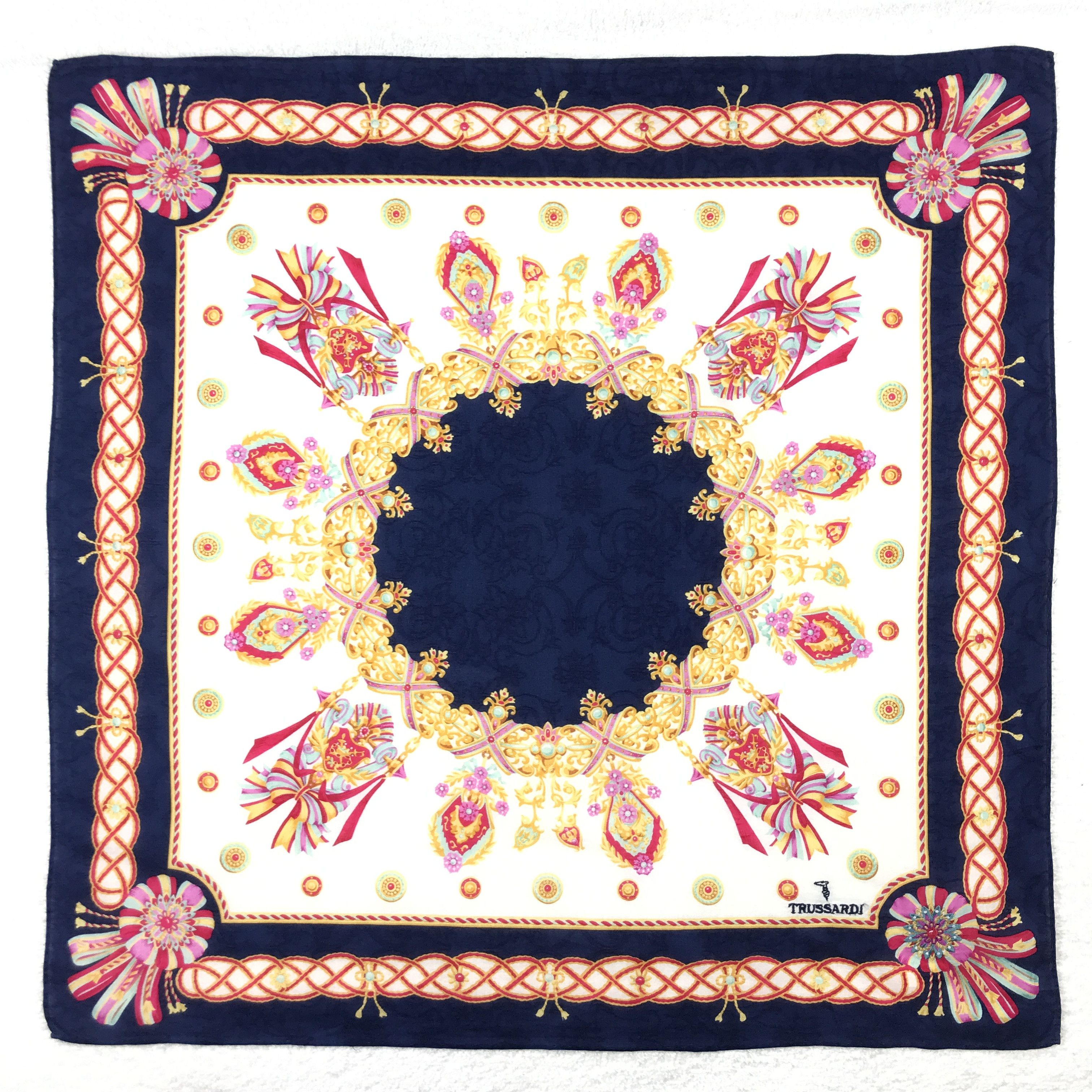 Designer × Trussardi × Vintage Vintage Trussardi Bandana Neckerchief Handkerchief Size ONE SIZE - 1 Thumbnail