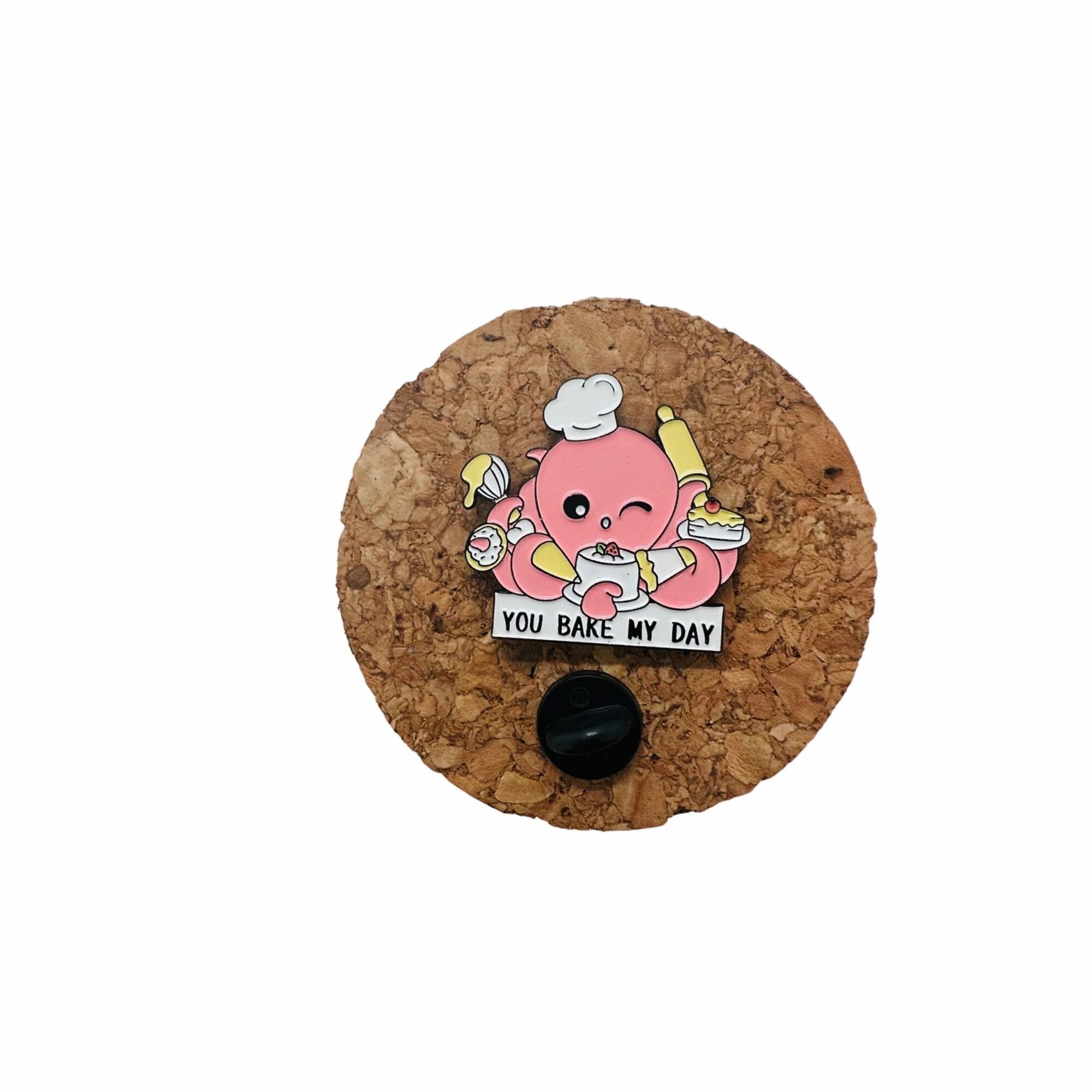 Other ☀️Enamel Pin You Bake My Day Octopus Baking Alloy Enamel Bro Size ONE SIZE - 4 Thumbnail