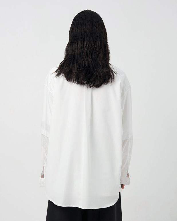 Lownn Lownn Cotton Poplin Layered Shirt size 52 Size US L / EU 52-54 / 3 - 5 Thumbnail