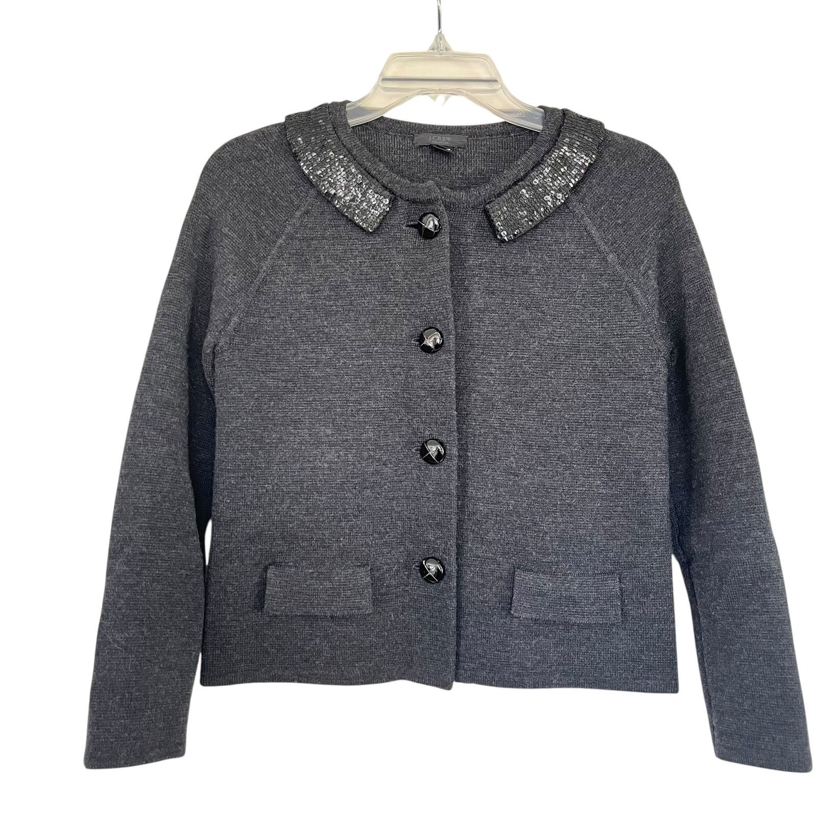 J.Crew J. Crew Collection Charcoal Gray Sweater Blazer Jacket Size XS / US 0-2 / IT 36-38 - 1 Thumbnail