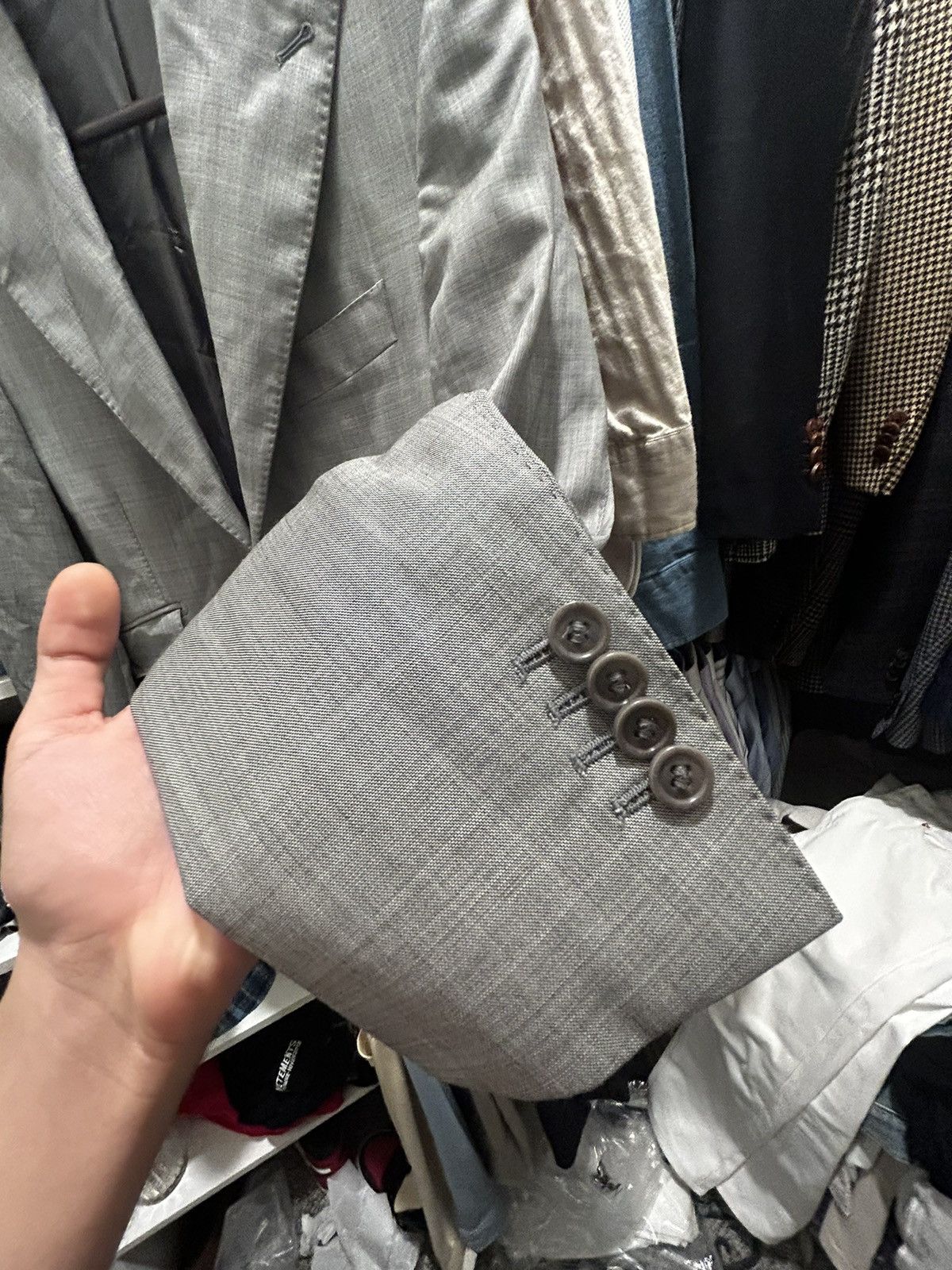 Suitsupply 1195$ Suit jacket (450), Nobility 150’s Neo-Italy style Size 44S - 2 Thumbnail