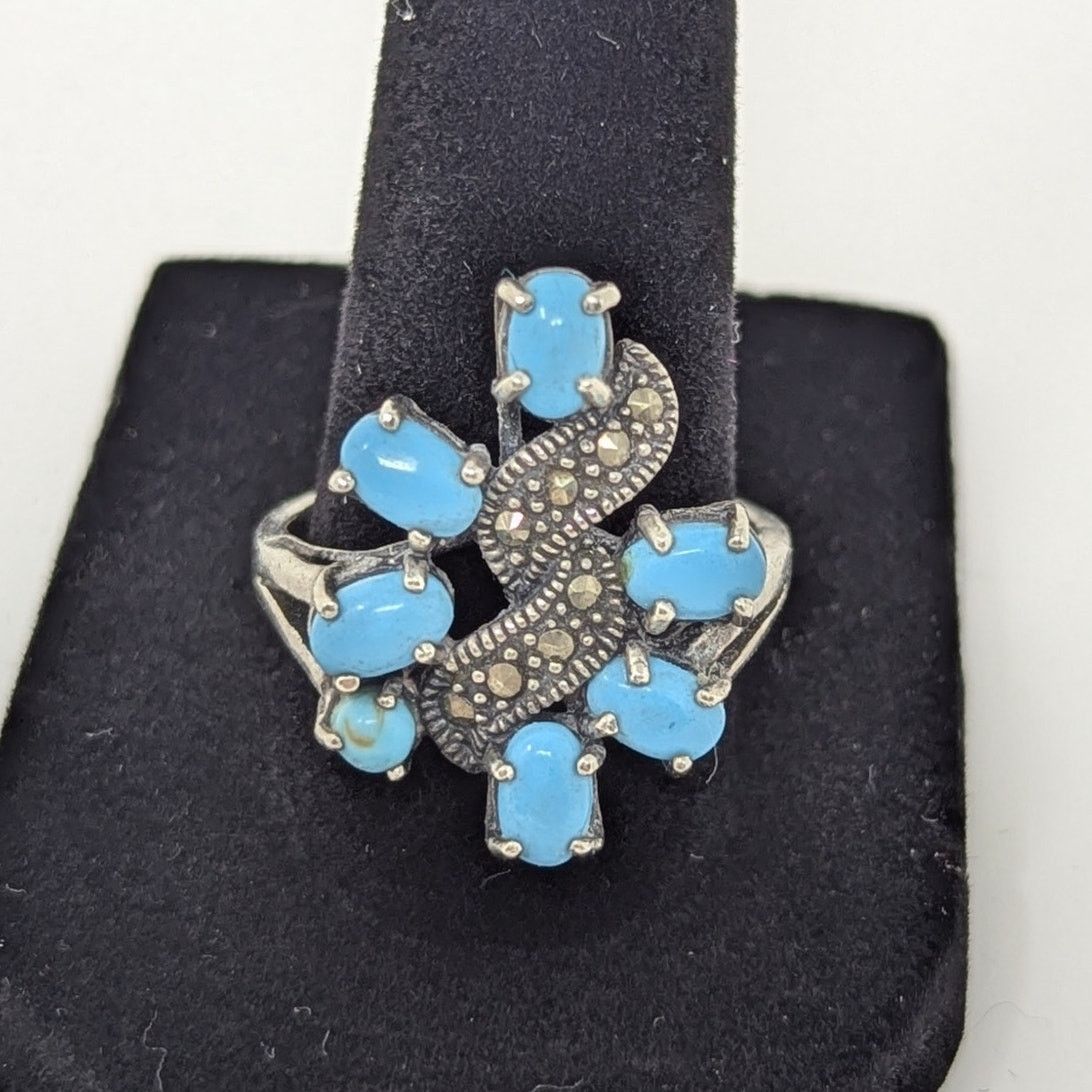 Other Vintage Southwest Turquoise and Silver Ring Size ONE SIZE - 4 Thumbnail