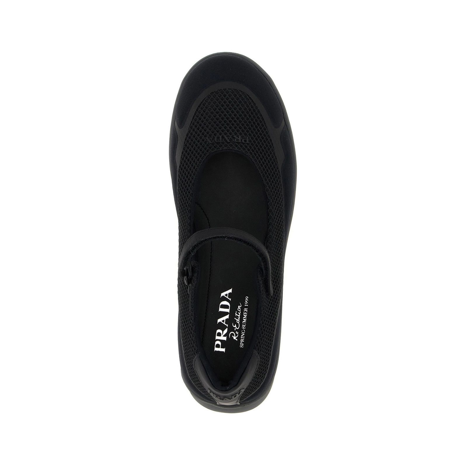 PRADA Mesh Black Ballerina Flats New And Authentic (Women's