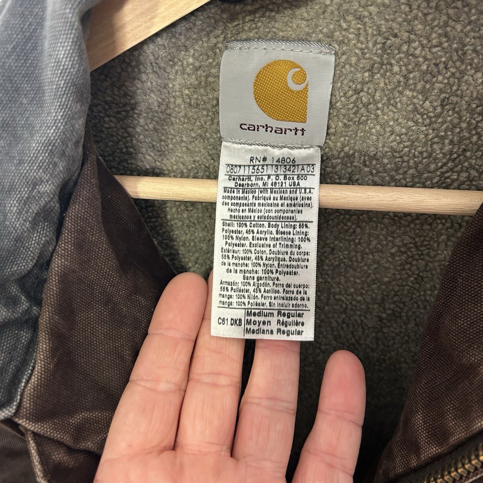 Carhartt Vintage Carhartt Sherpa-Lined Ridge Jacket “Dark Brown” C61 Size US M / EU 48-50 / 2 - 12 Thumbnail