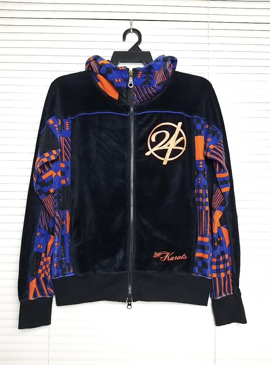 Japanese Brand JAPANESE BRAND 24KARATS VELVET BIG LOGO ZIPPER HOODIES Size US S / EU 44-46 / 1 - 1 Thumbnail