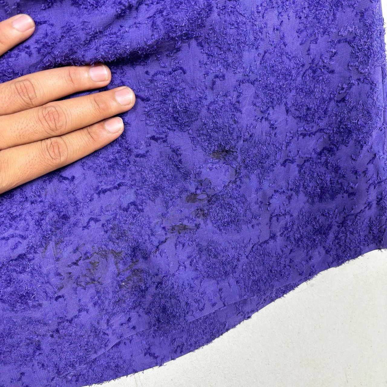Dries Van Noten Dries Van Noten FW22 Purple Floral Textured Jacquard Skirt S Size 26" / US 2 / IT 38 - 10 Thumbnail