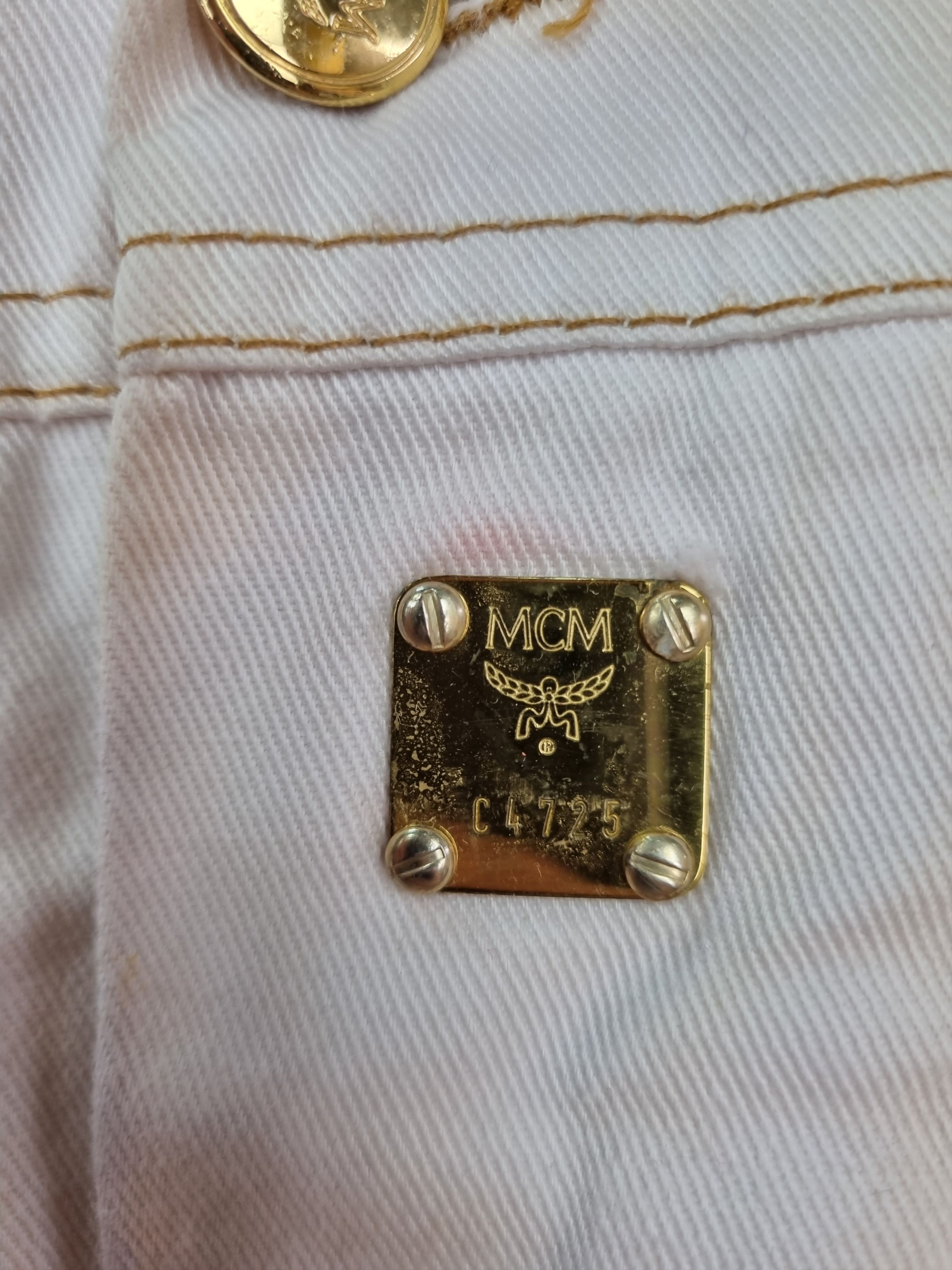 MCM Rare MCM Denim Jacket Made in Italy Dirty Vintage Size S / US 4 / IT 40 - 11 Thumbnail