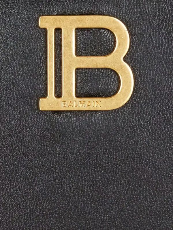 Balmain o1s1wg111225 Size:OS/B-Buzz Plaque Leather Wallet in Black Size ONE SIZE - 3 Thumbnail