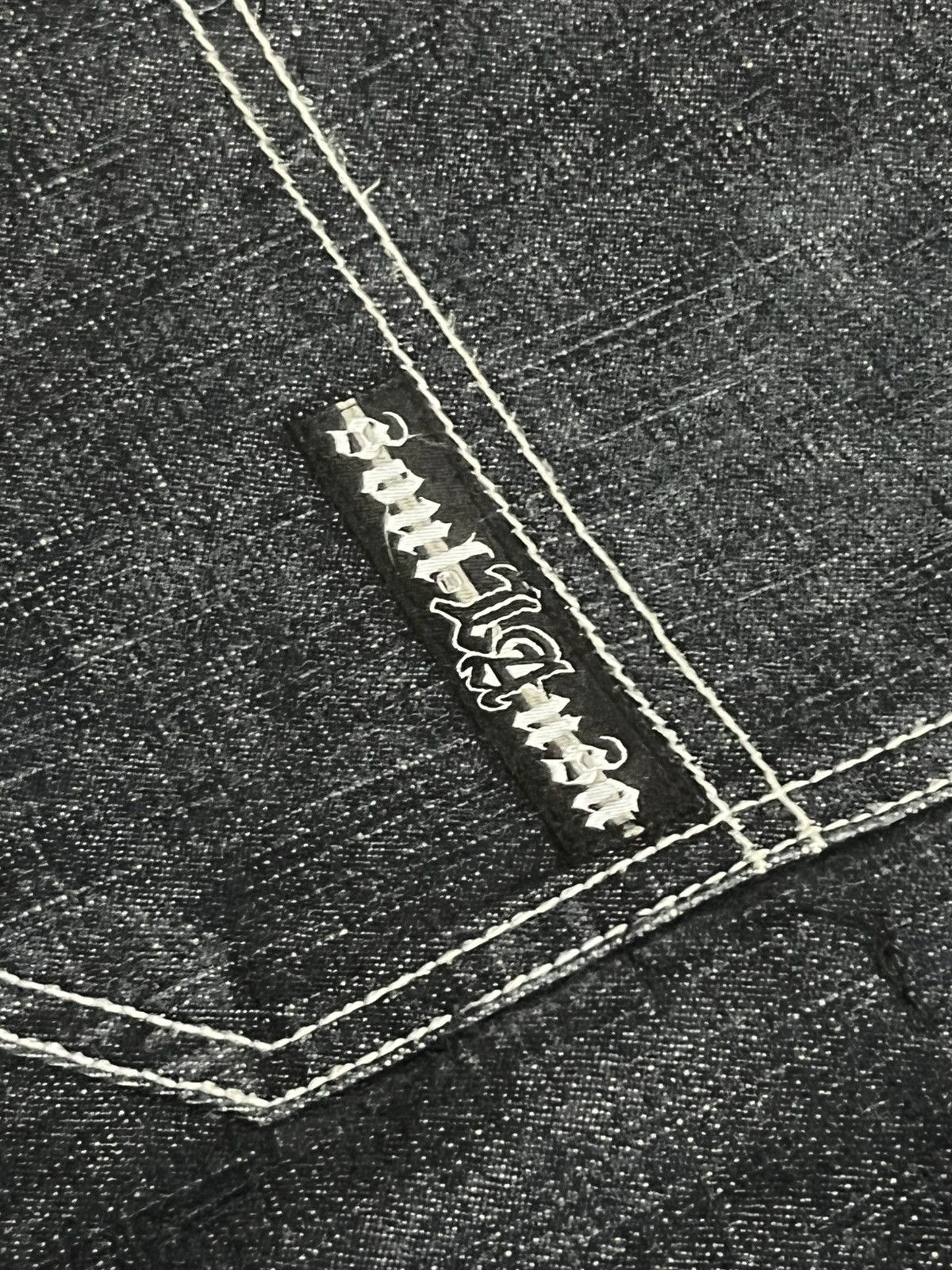 JNCO Vintage Soul Los Angeles Cargo Baggy Black Washed Jeans Size US 29 - 11 Thumbnail