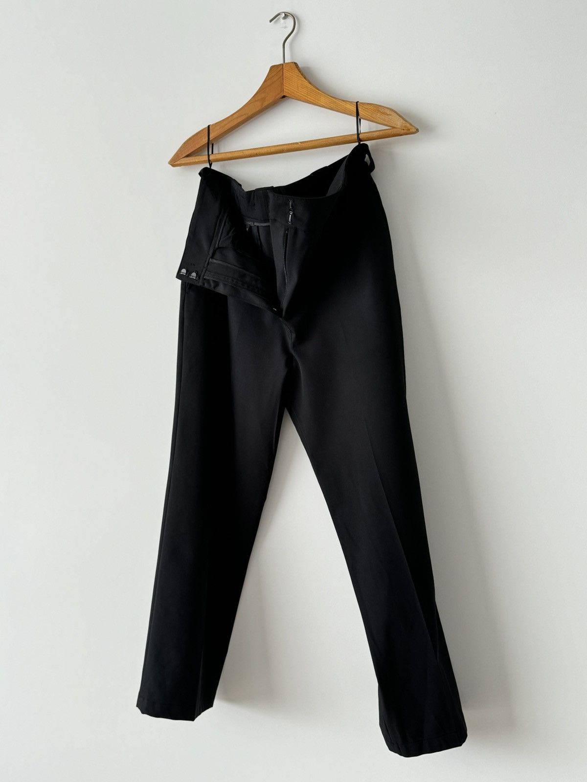 Prada × Vintage Vintage 00s Prada Women’s High Waist Black Trousers Size 27" / US 4 / IT 40 - 3 Thumbnail