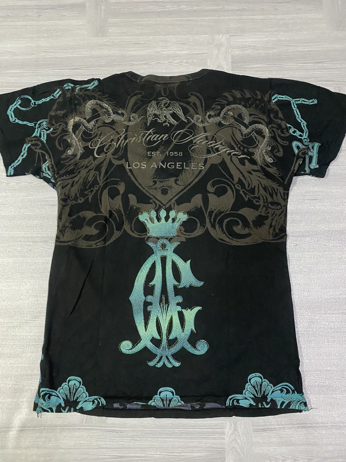 Ed Hardy Vintage Y2K Crristian Audigier Dragon Crown T-Shirt Size US S / EU 44-46 / 1 - 18 Thumbnail